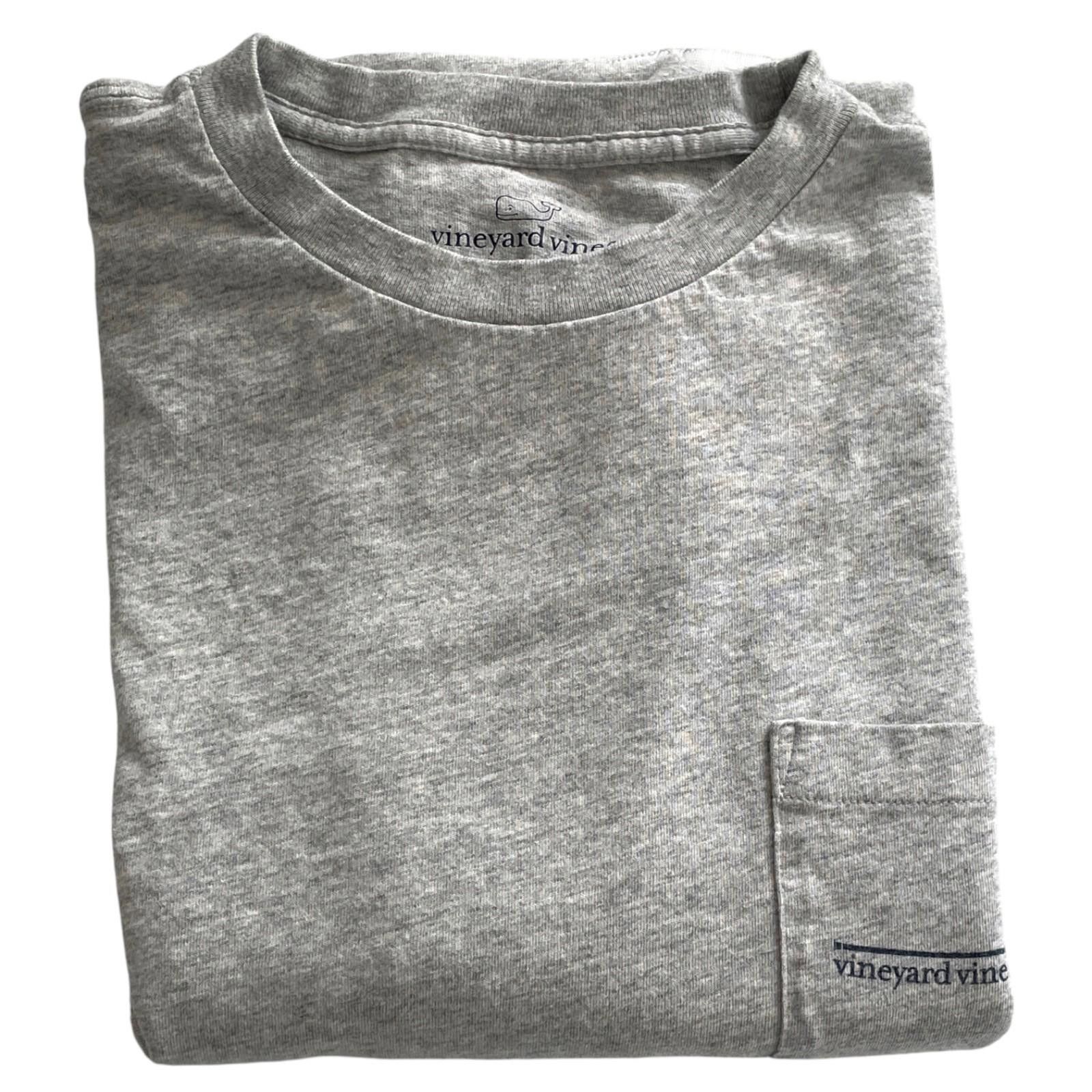 Vineyard Vines Vineyard Vines Lacrosse LS Large Pocket T-Shirt Gray Mens Size US L / EU 52-54 / 3 - 7 Thumbnail
