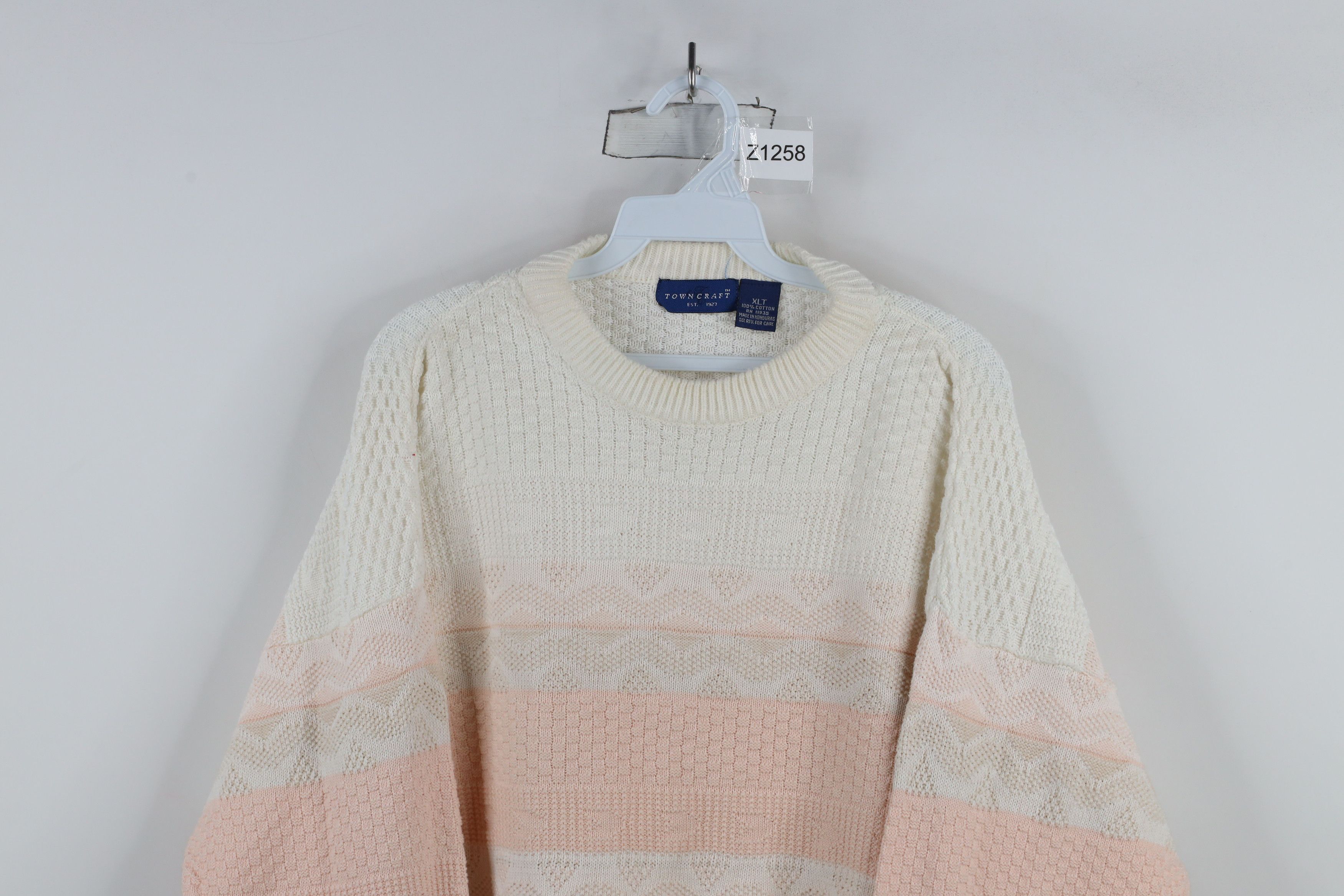 Vintage Vintage 90s Streetwear Striped Knit Crewneck Sweater Size US XL / EU 56 / 4 - 2 Thumbnail