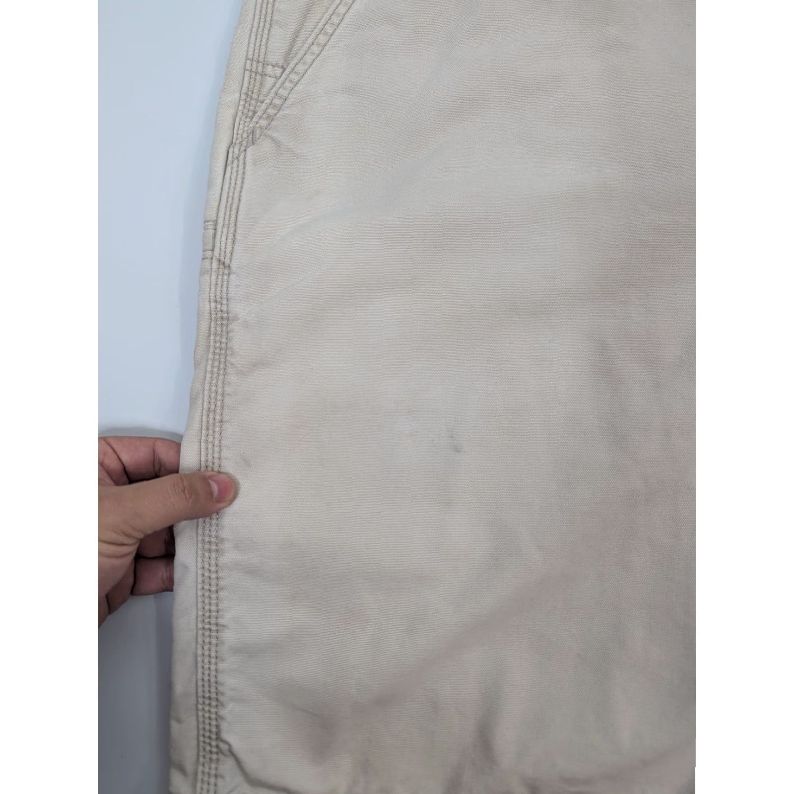 Carhartt Carhartt Relaxed Fit Shorts Mens 44 Light Beige Canvas Workwear 101167 Cargo Pocket Shorts Mens Size 44 Beige Canvas Workwear Size US 44 / EU 60 - 4 Thumbnail