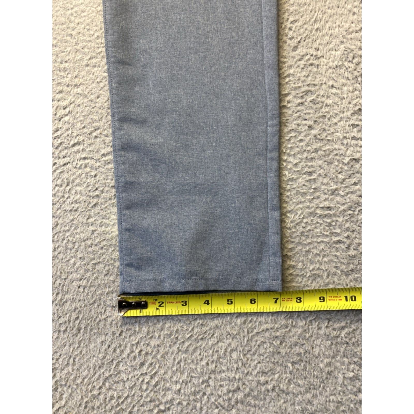 Bonobos Bonobos Men’s Golf Pants Gray Blue Polyester Button Zip Pockets /33x34 Pants Mens Chino Straight Pockets 34in Inseam Adjustable? Size US 33 - 6 Thumbnail
