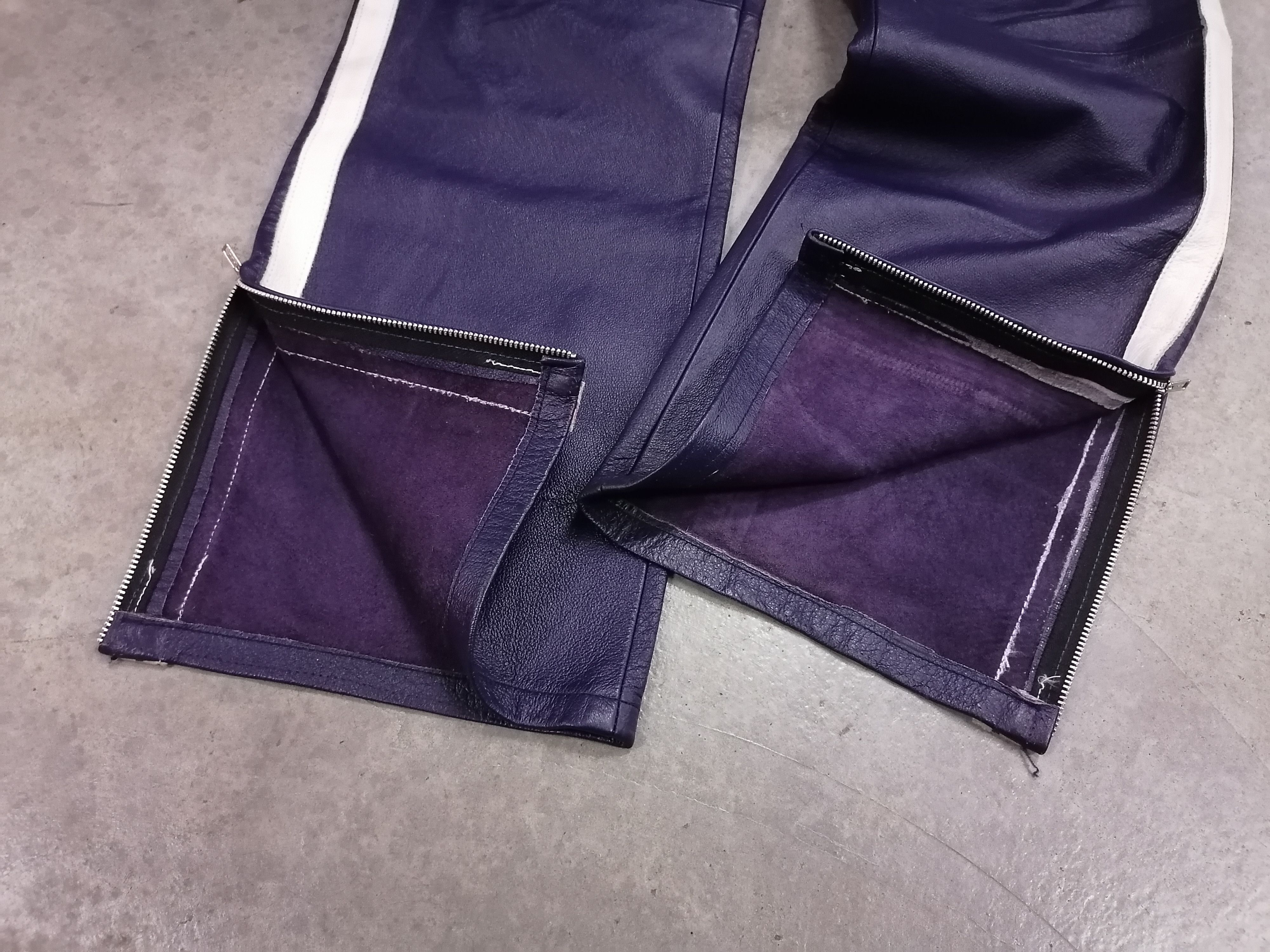 Japanese Brand × Leather Scarabei Side Line Ankle Zipper Leather Pants Size US 32 / EU 48 - 4 Thumbnail