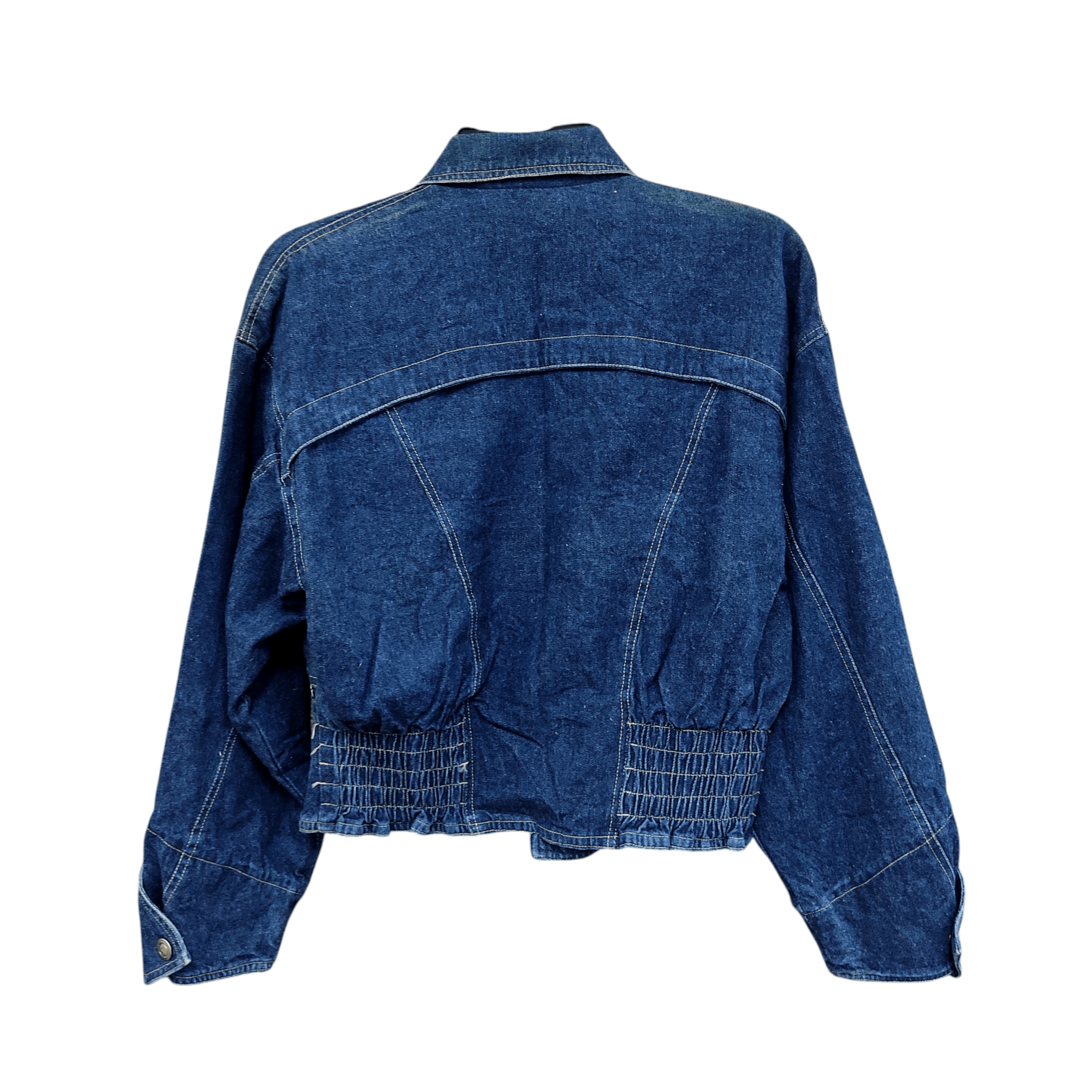 Vintage Issey Miyake Inspired 5th.St Double Collar Denim Jacket Size M / US 6-8 / IT 42-44 - 4 Thumbnail