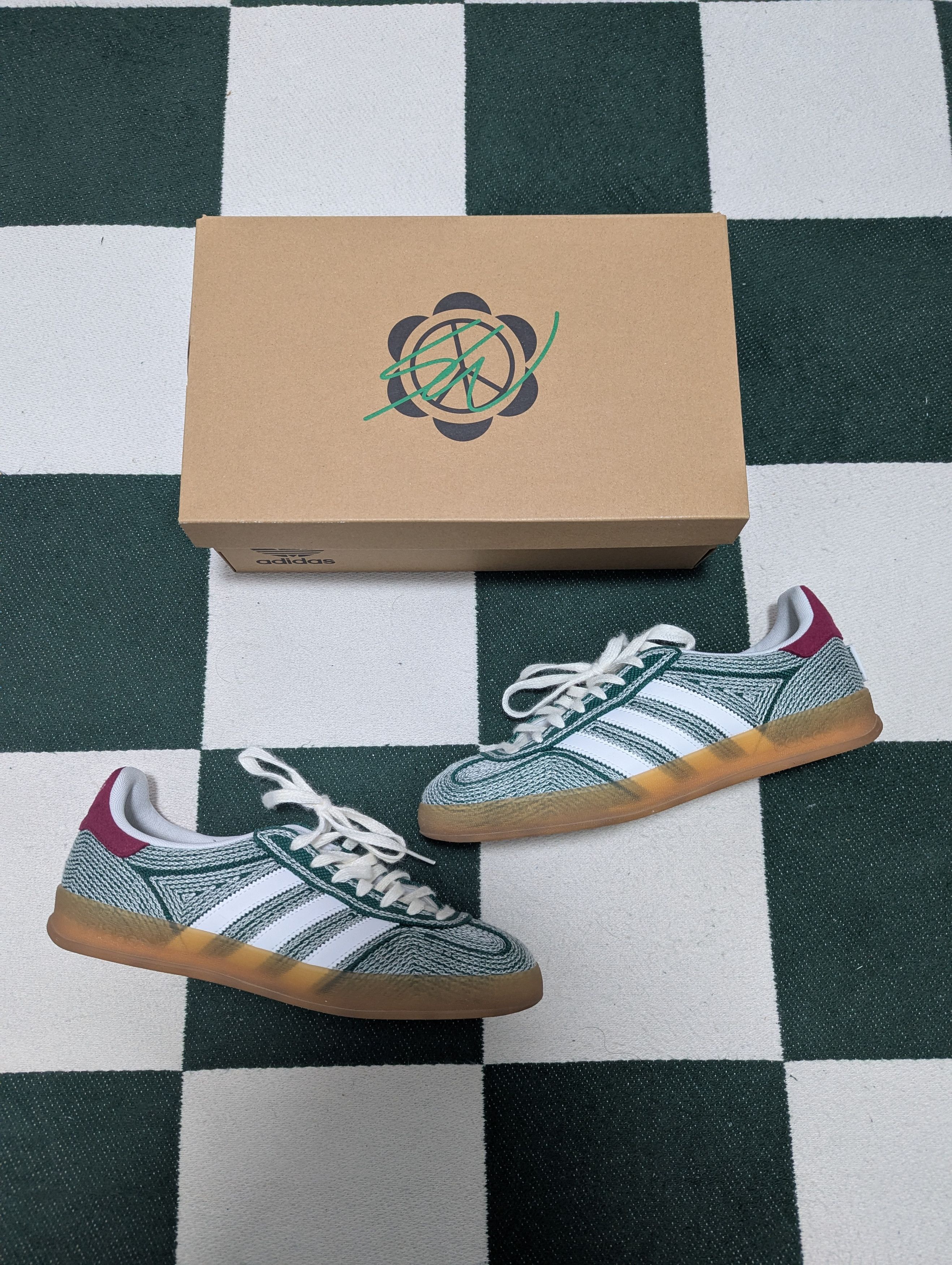 adidas gazelle silver green womens Adidas Gazelle Indoor Sean Wotherspoon Hemp Green – Urban Utility main image 0