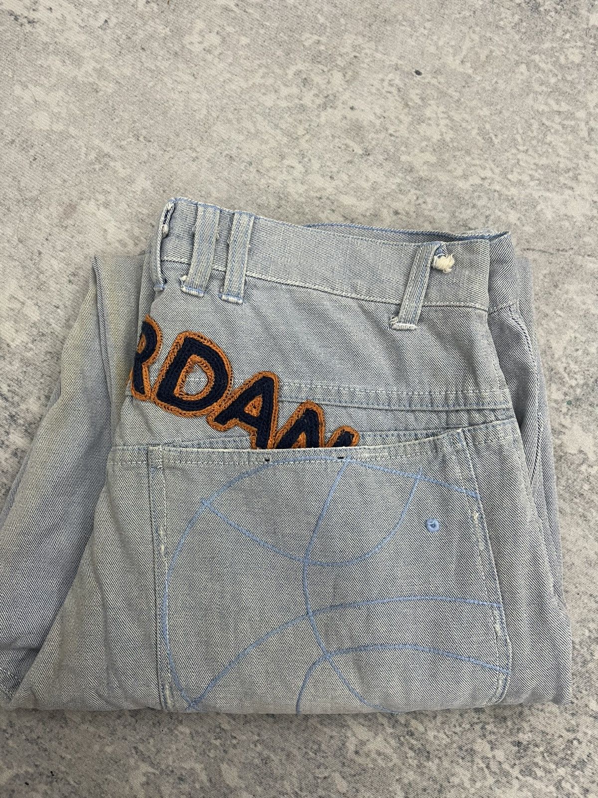 Nike Vintage 2005 Air Jordan 20th Anniversary Baggy Denim Jeans Size US 34 / EU 50 - 23 Thumbnail