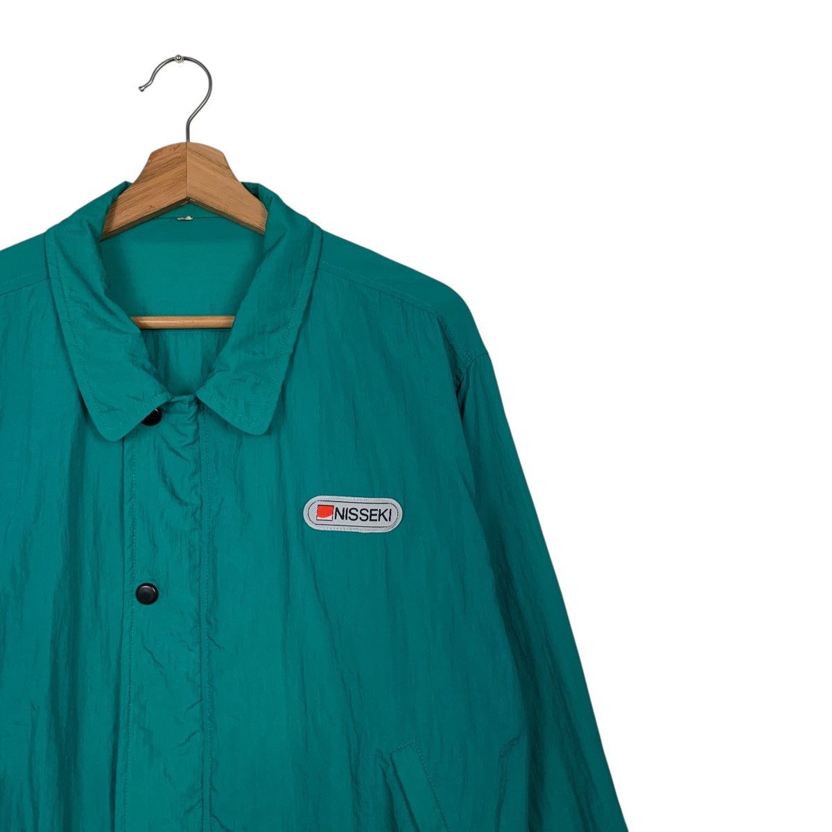 Japanese Brand NISSEKI DASHRACER 100 Green Collar Light Jacket #1661-C74 Size US L / EU 52-54 / 3 - 7 Thumbnail