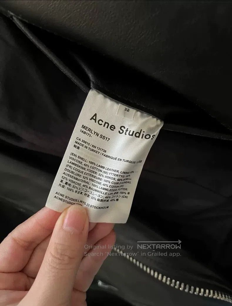 Acne Studios Acne Studios Classic Leather Jacket Size 4XL / US 24-26 - 3 Thumbnail