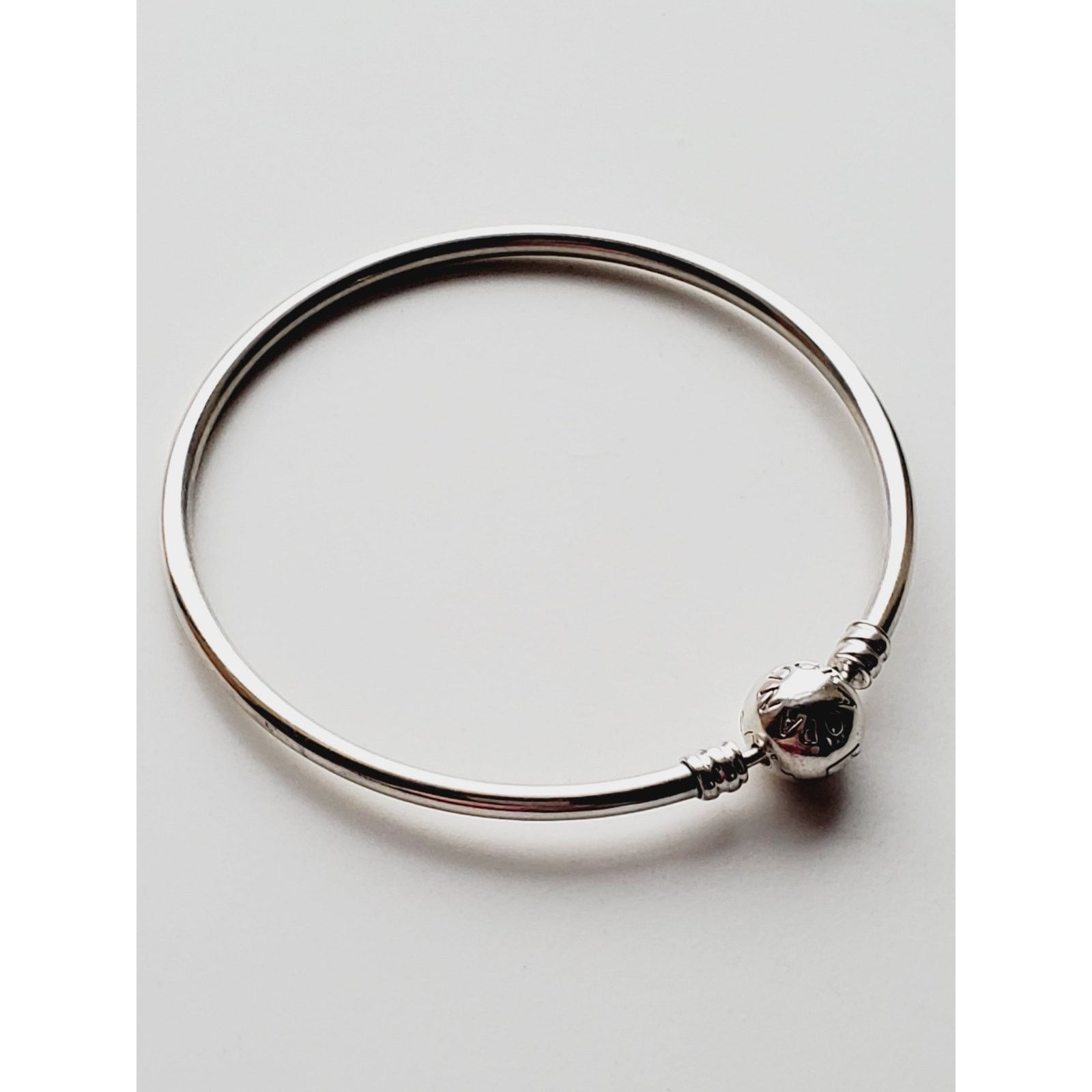 pandora Pandora Charm Barrel Bangle Bracelet S925 Silver 7.5”/19cm Size ONE SIZE - 1 Thumbnail