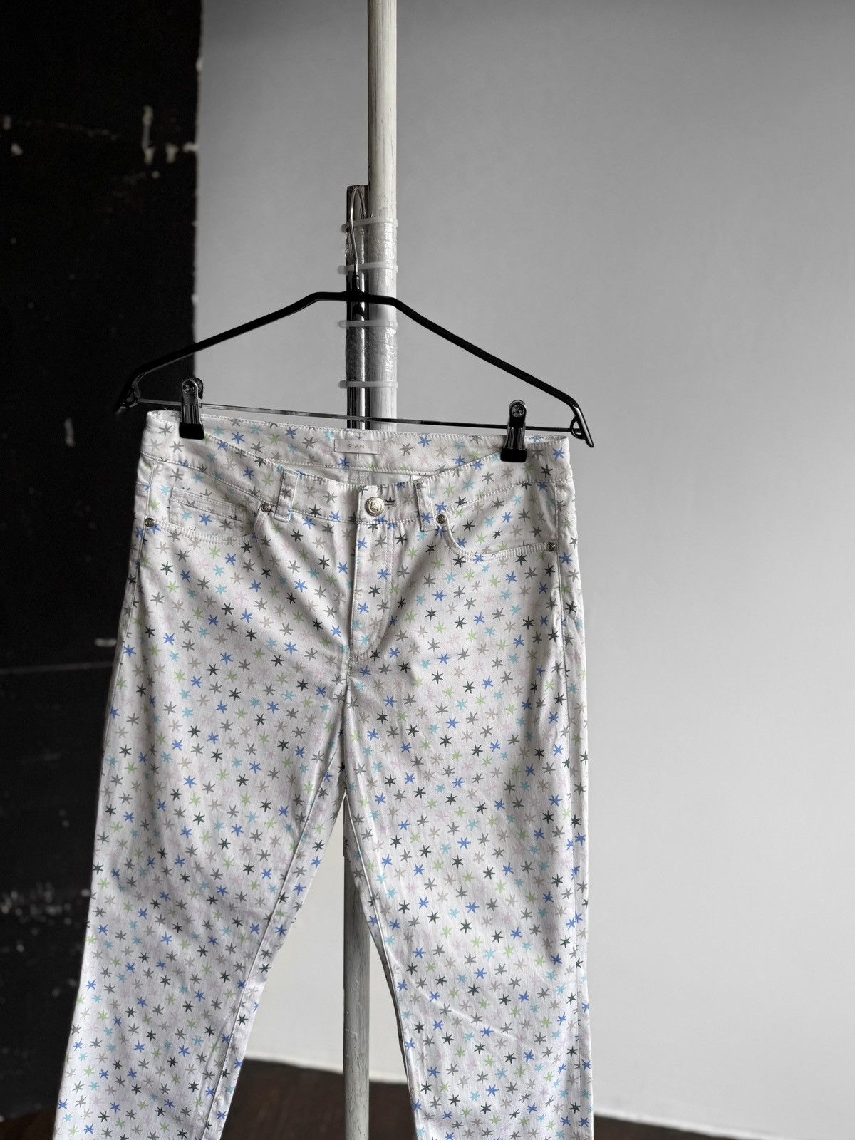 Designer Riani Womens Full Printed Trousers Pants Zipper Closure Size 30" / US 8 / IT 44 - 2 Thumbnail