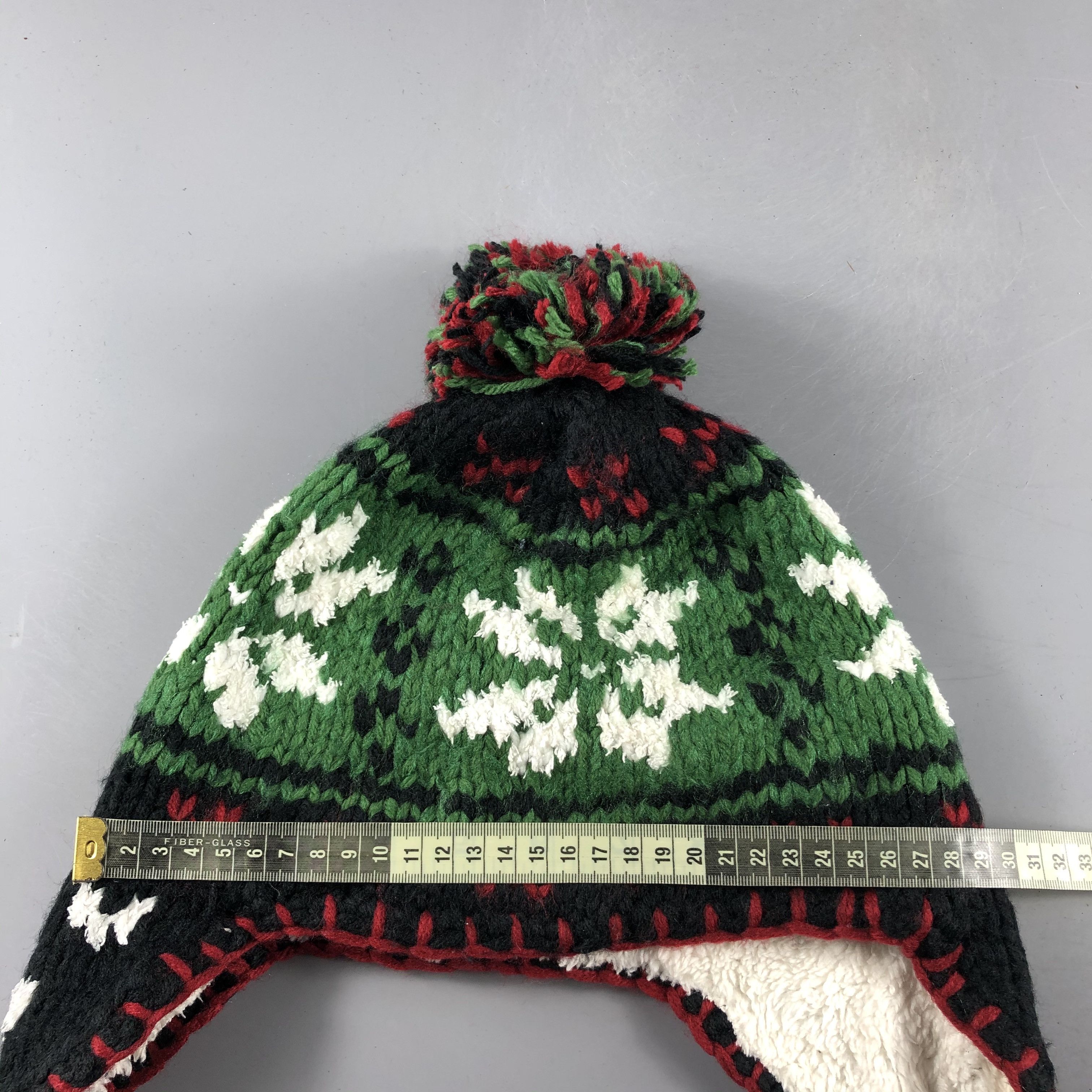 Japanese Brand × Vintage Fair Isle Ear Flap Hat Beanie Snow Hat Snow Cap -D414 Size ONE SIZE - 3 Thumbnail