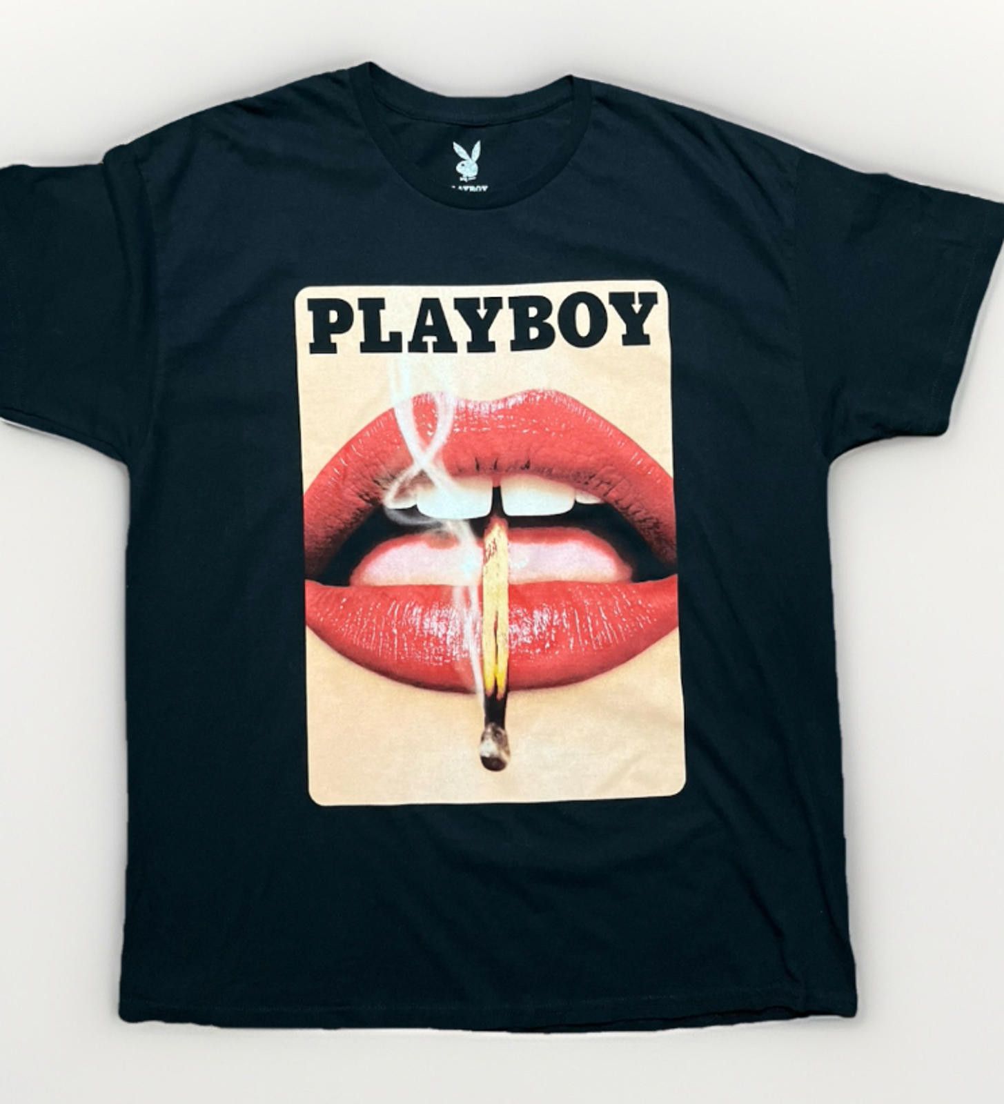 Playboy Playboy Lips Smoke Graphic Tee Black Size Large NWOT Size US L / EU 52-54 / 3 - 2 Thumbnail