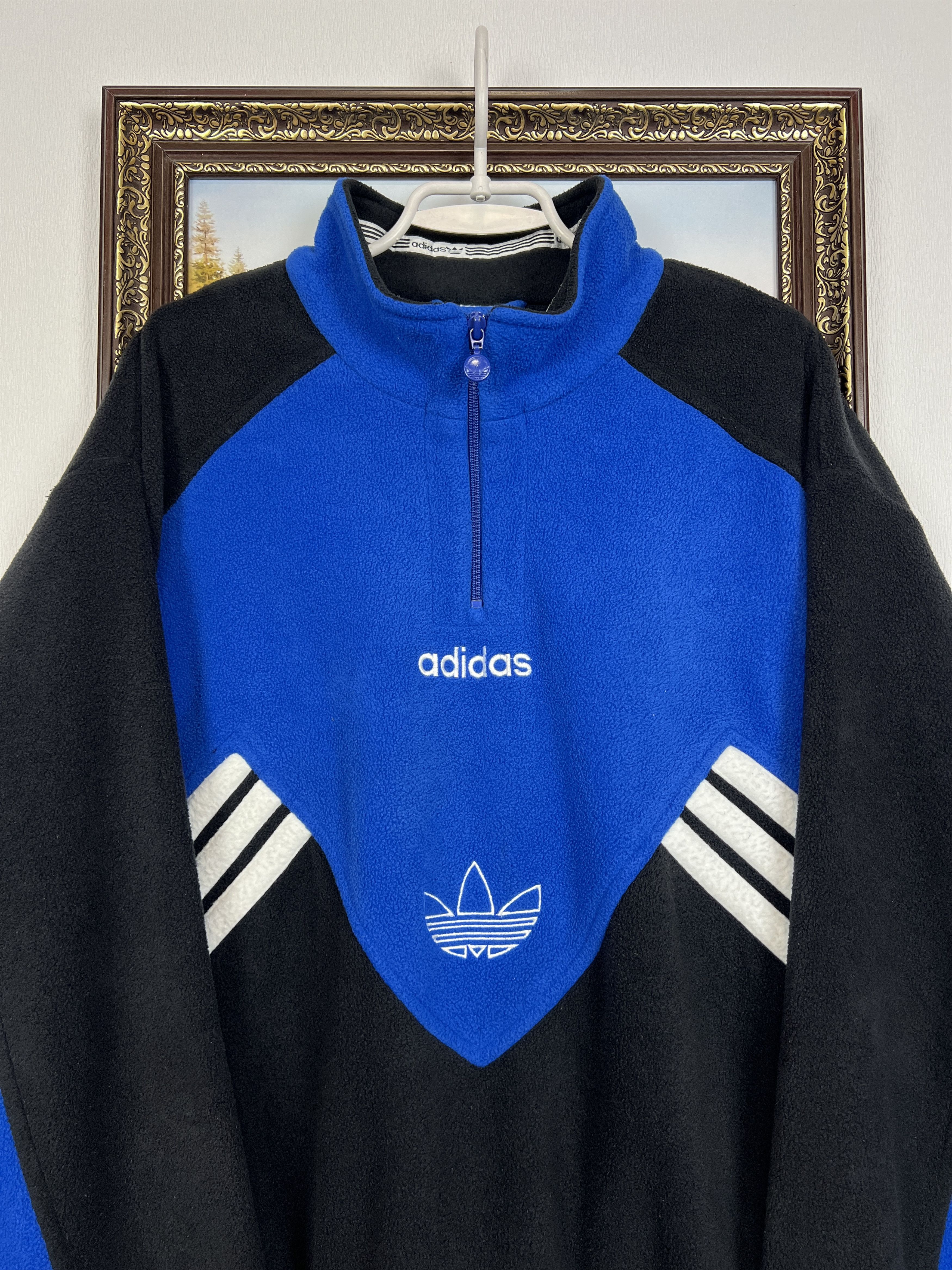 Adidas Vintage 90's Adidas FC Schalke 04 Template Jacket Fleece Size US M / EU 48-50 / 2 - 2 Thumbnail