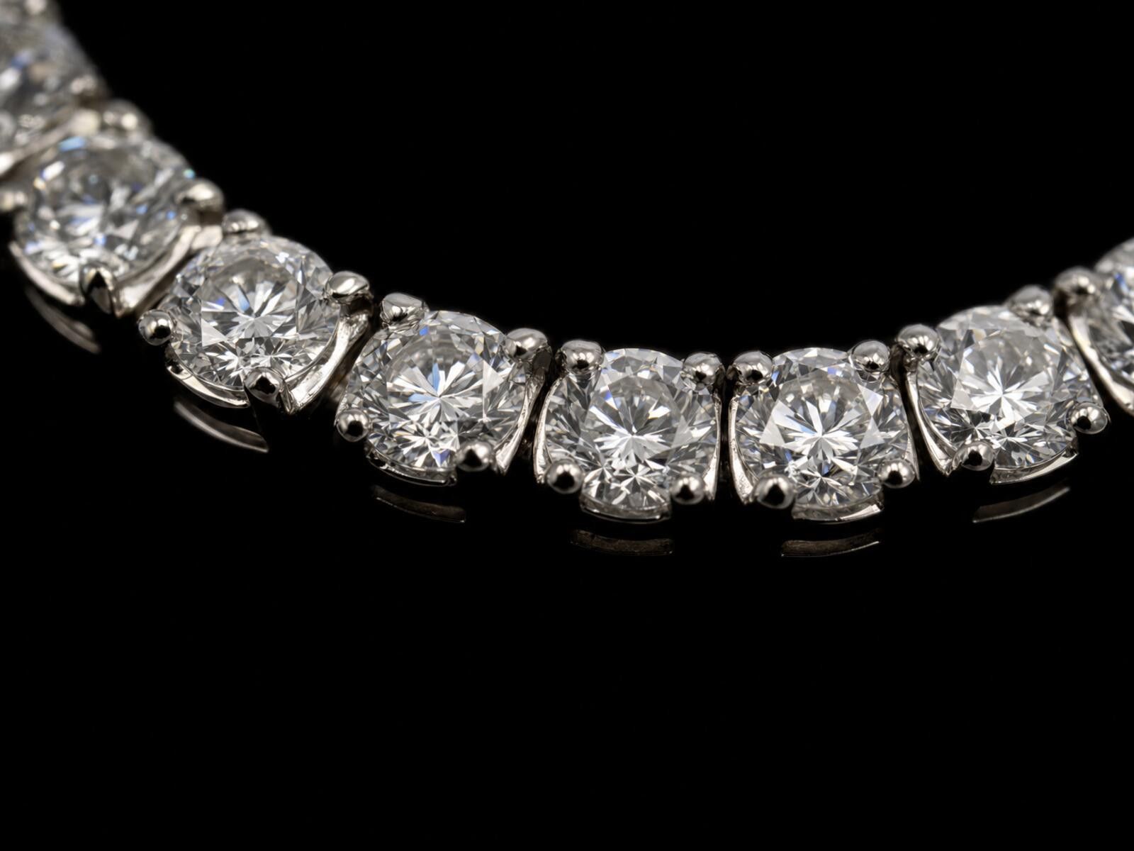 Other Platinum Overlay Moissanite Tennis Necklace - 20 inch, 4mm Size ONE SIZE - 4 Thumbnail