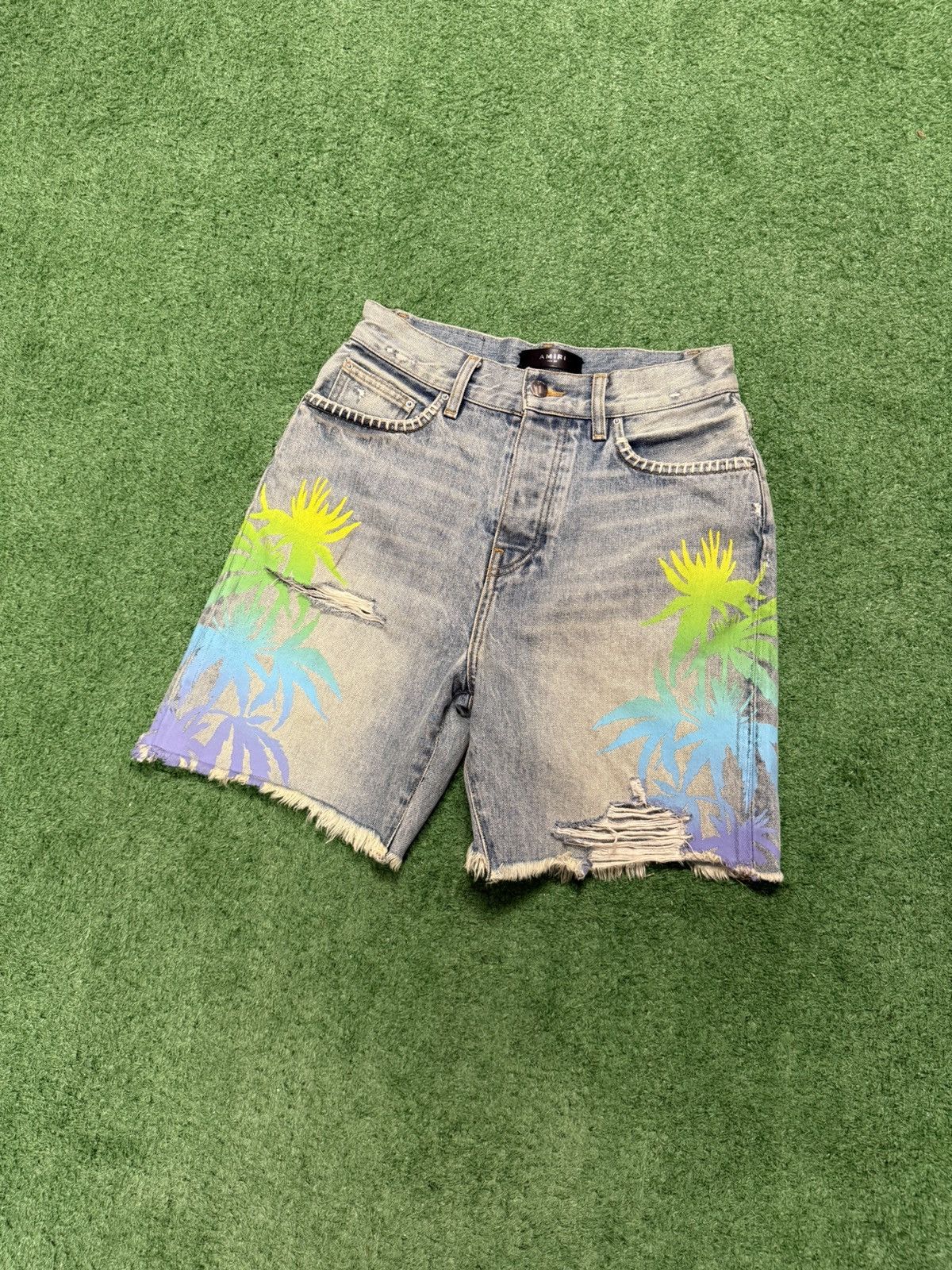 Amiri Amiri crochet jean shorts sized 28 Size US 28 / EU 44 - 2 Thumbnail