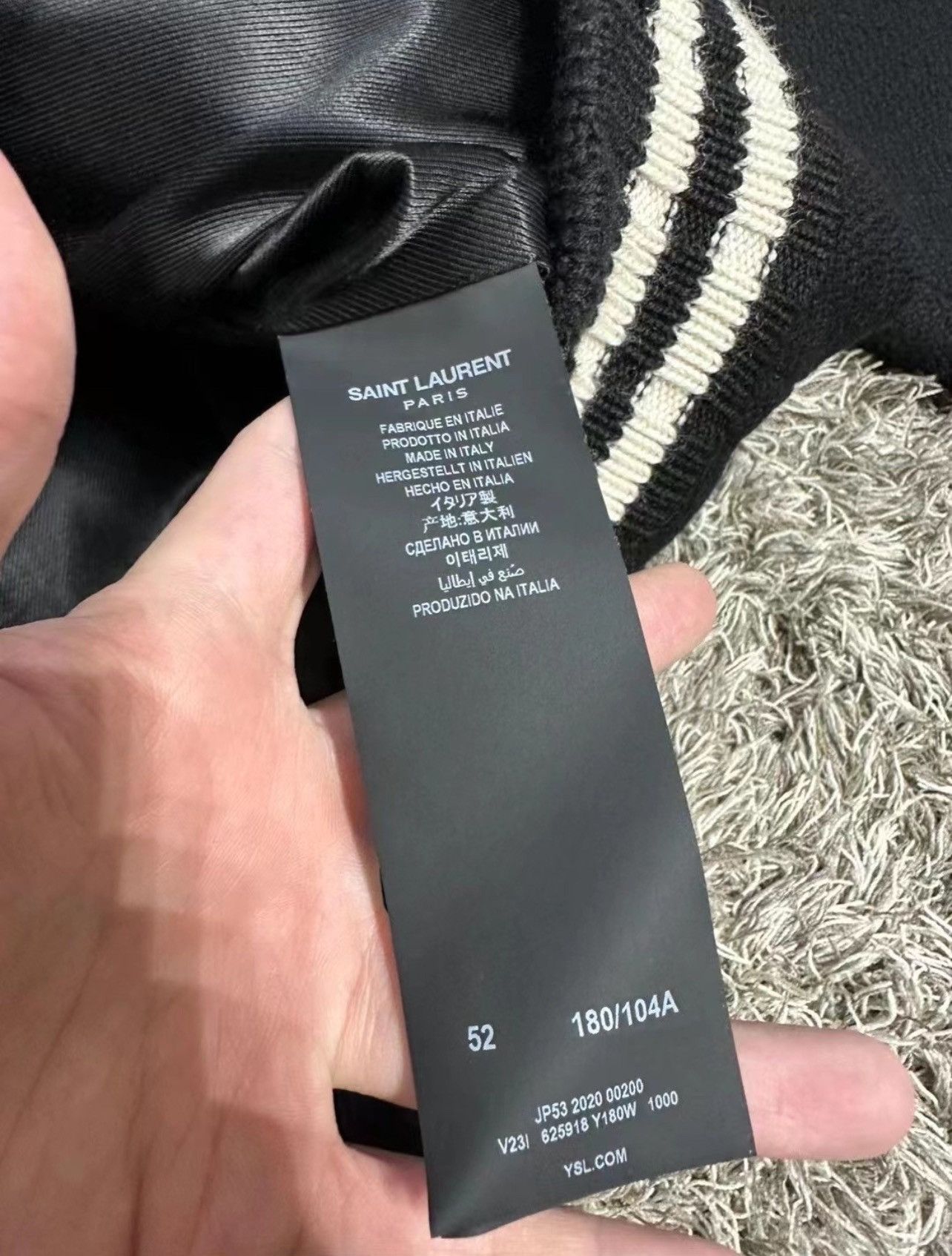 Saint Laurent Paris Saint Laurent Paris Logo Teddy Black Sz. 52 Size US L / EU 52-54 / 3 - 10 Thumbnail