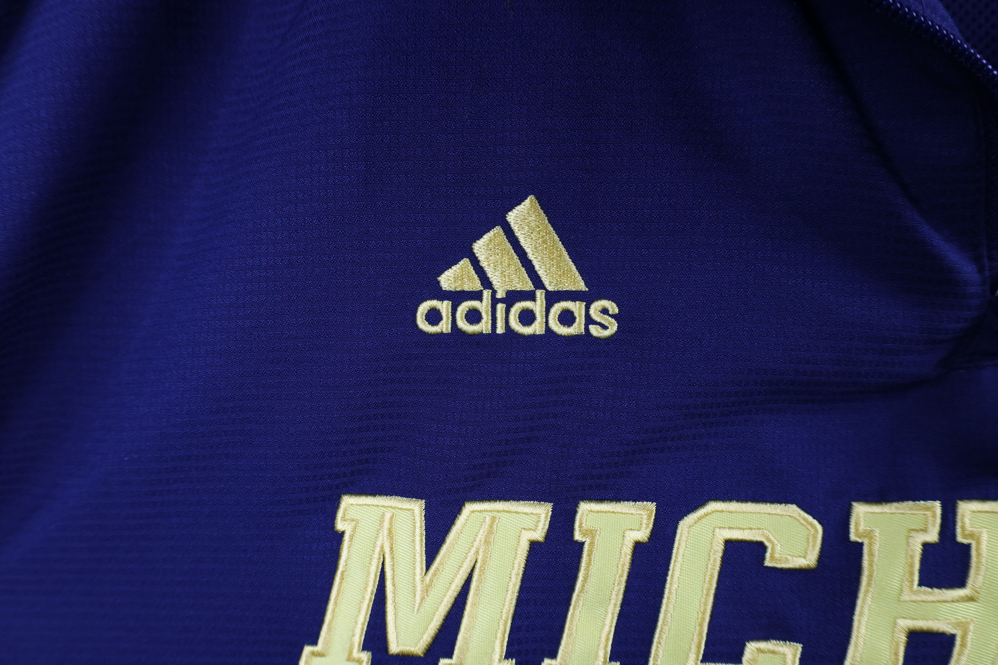Adidas × Vintage Adidas University of Michigan Football Pullover Jacket Blue Size US XXL / EU 58 / 5 - 5 Thumbnail