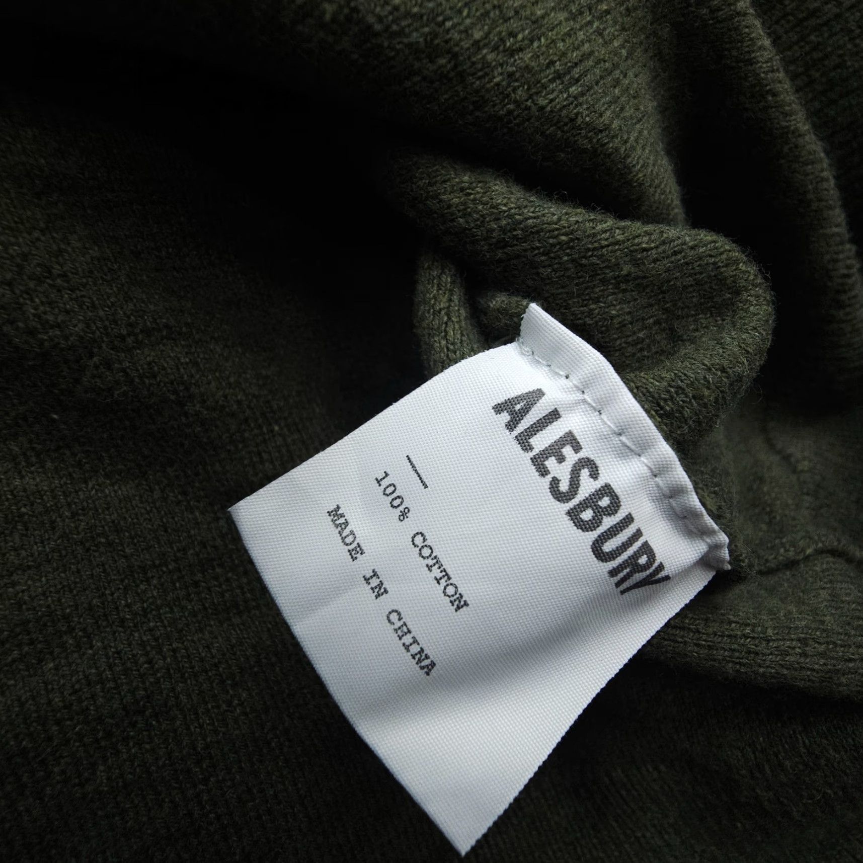 Vintage Alesbury Mens Sweater Crewneck Pullover Knit Long Sleeve 100% Cotton Green Solid Large Size US L / EU 52-54 / 3 - 7 Thumbnail