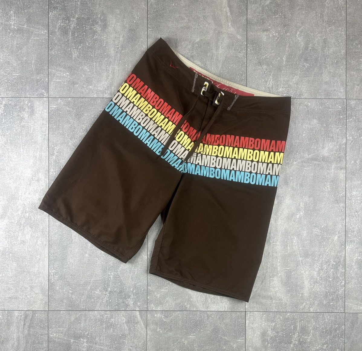 Mambo Mambo Surf Y2K Brown Boards-Shorts Overprint Logo Size US 32 / EU 48 - 1 Thumbnail