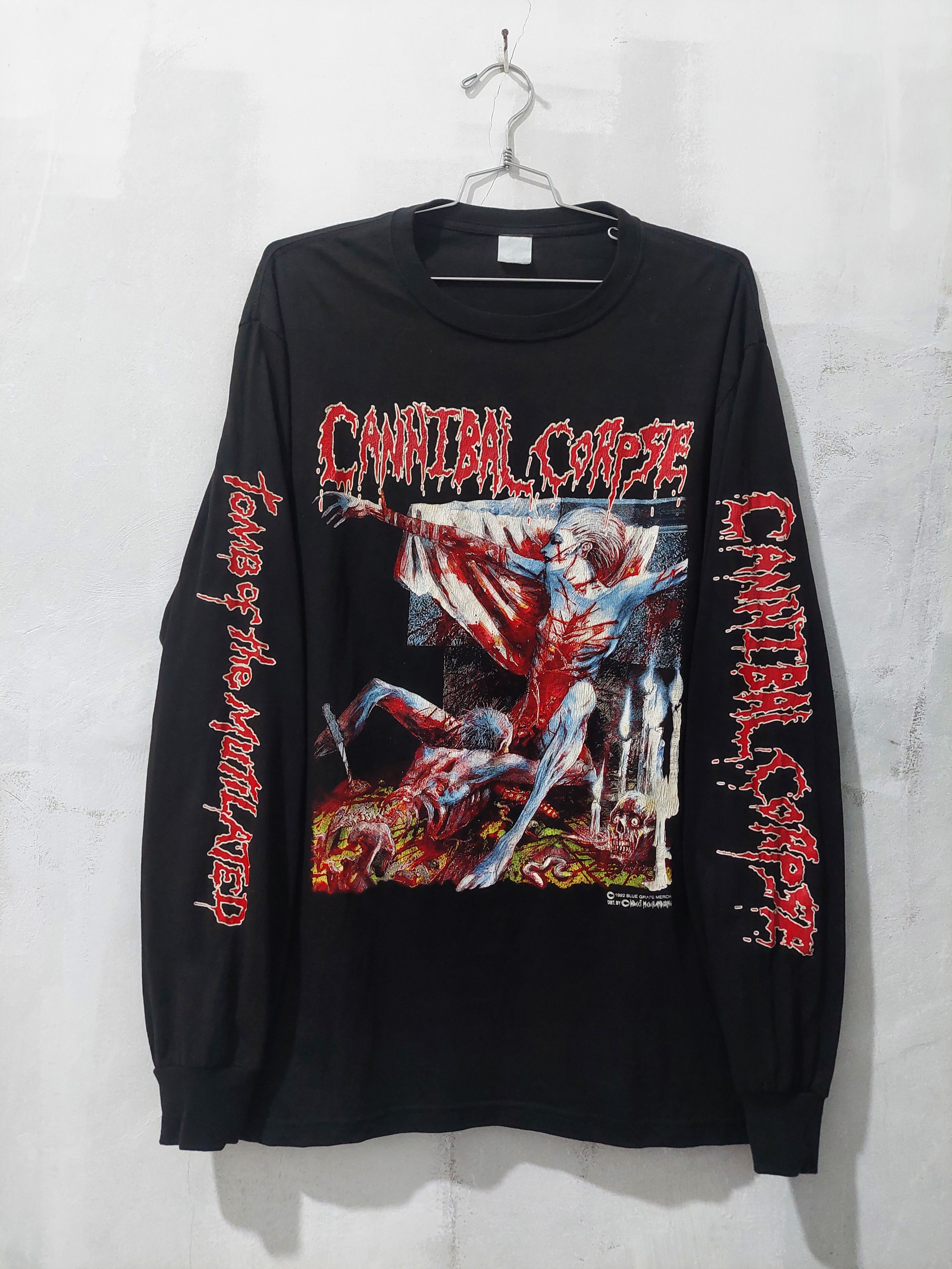 image of Archival Clothing x Band Tees Cannibal Corpse Tomb Of The Mutilated European Tour 1993 in Black (Si