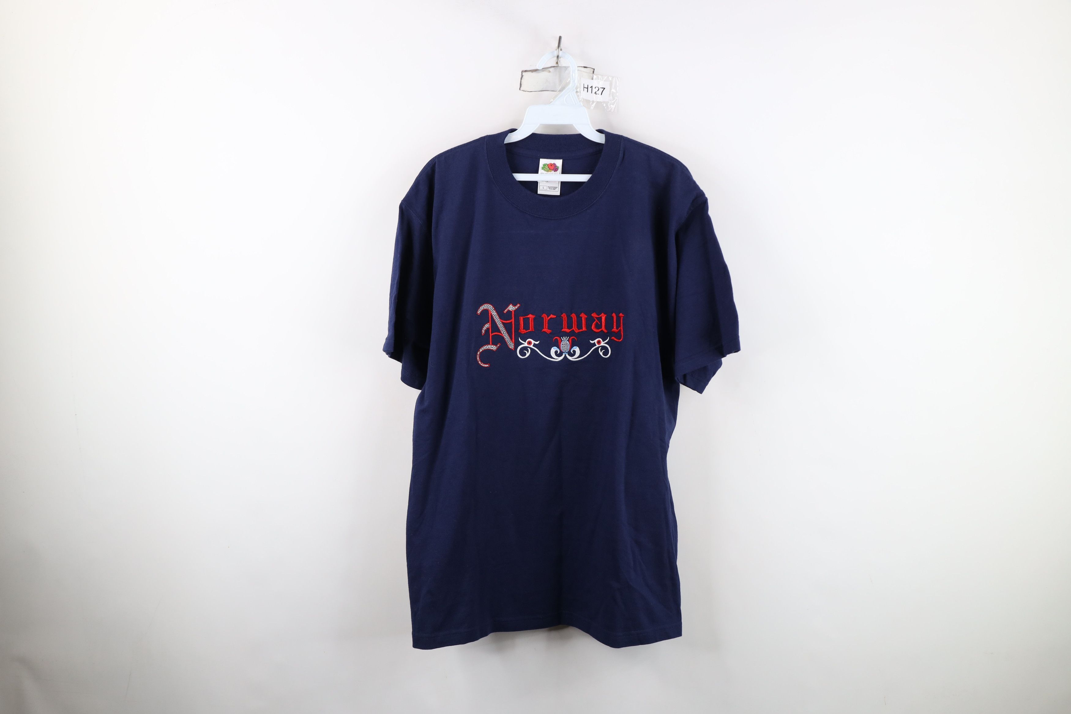 Vintage Vintage 90s Streetwear Spell Out Norway Short Sleeve T-Shirt Size US L / EU 52-54 / 3 - 1 Thumbnail