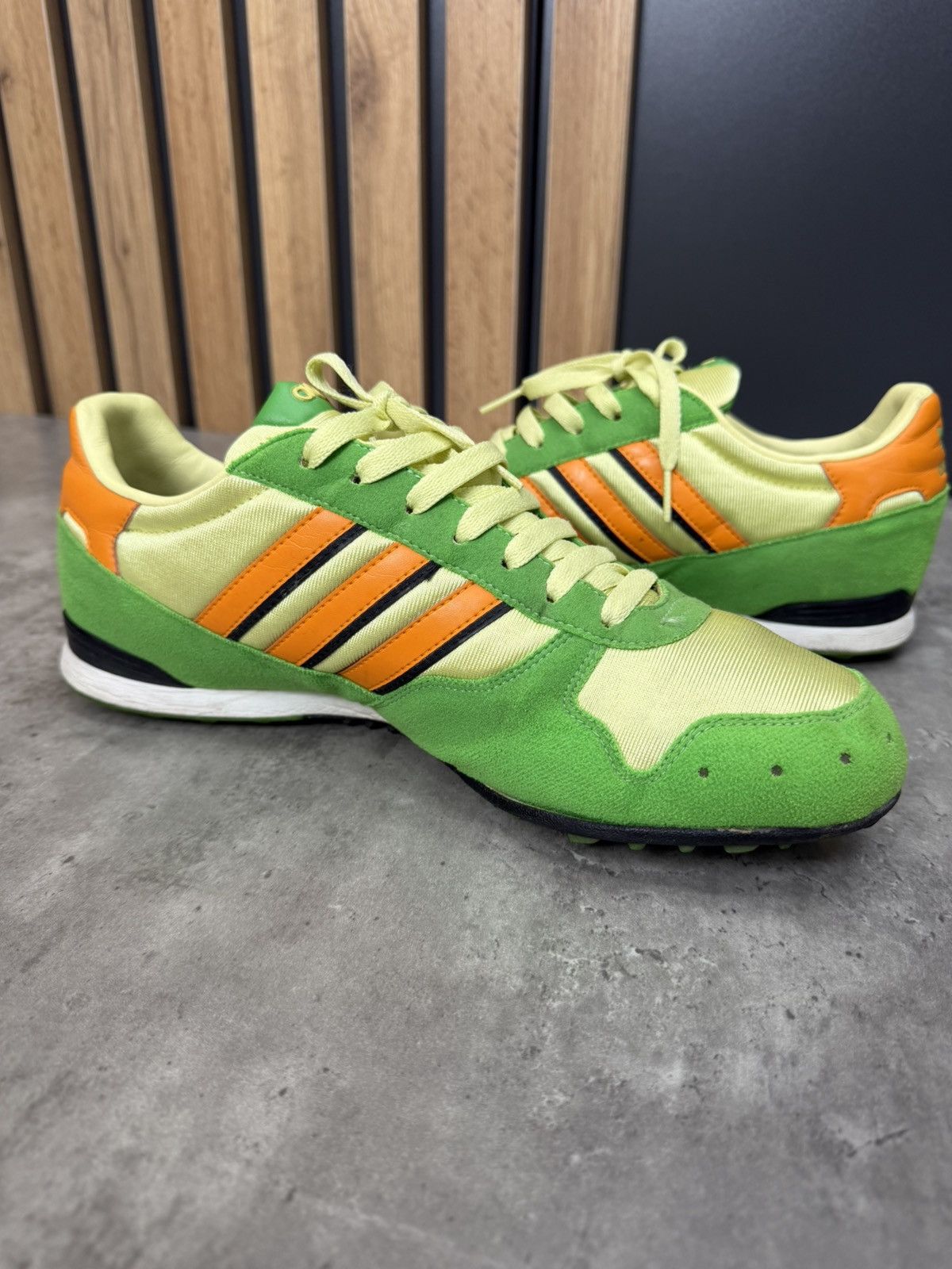 Adidas Adidas Originals Retro Trainers Green Orange Sneakers 2000s Size US 10 / EU 43 - 8 Thumbnail