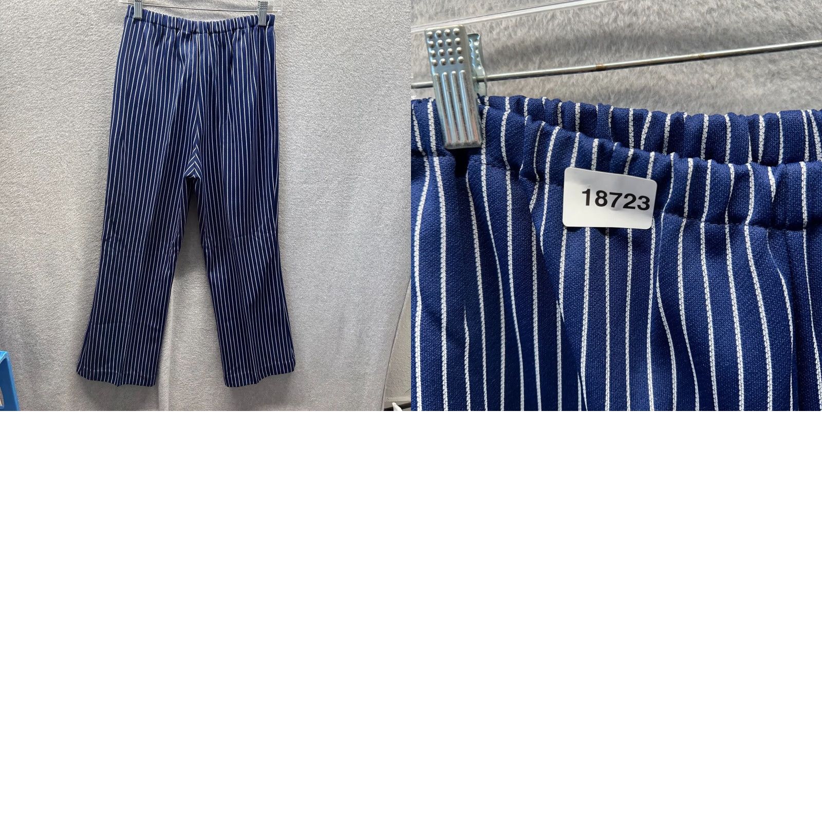 Vintage VINTAGE Queens Way Pants Womens 14 Blue White Stripe 70s Polyester Disco Ladies Pants Dress Pants Womens 14 Blue Stripe 70s Queen Size 36" / US 14 / IT 50 - 9 Thumbnail