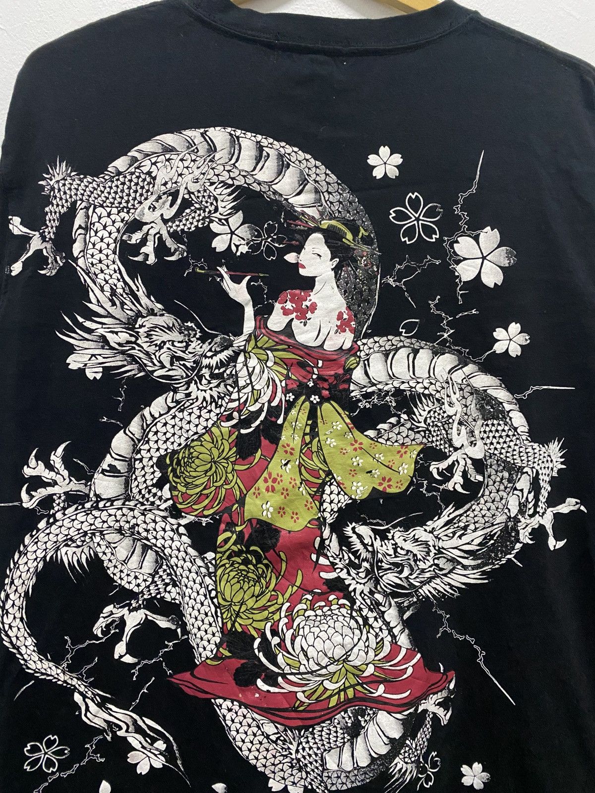 Beauty Beast Japanese Sukajan t shirt dragon embroidery long sleeve Size US L / EU 52-54 / 3 - 3 Thumbnail