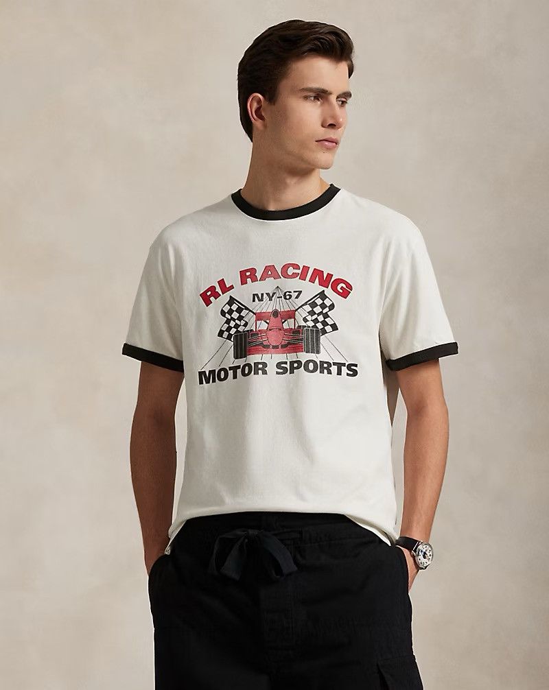 Polo Ralph Lauren Polo Ralph Lauren Classic Fit Jersey Graphic T-Shirt Racing Size US XL / EU 56 / 4 - 3 Thumbnail