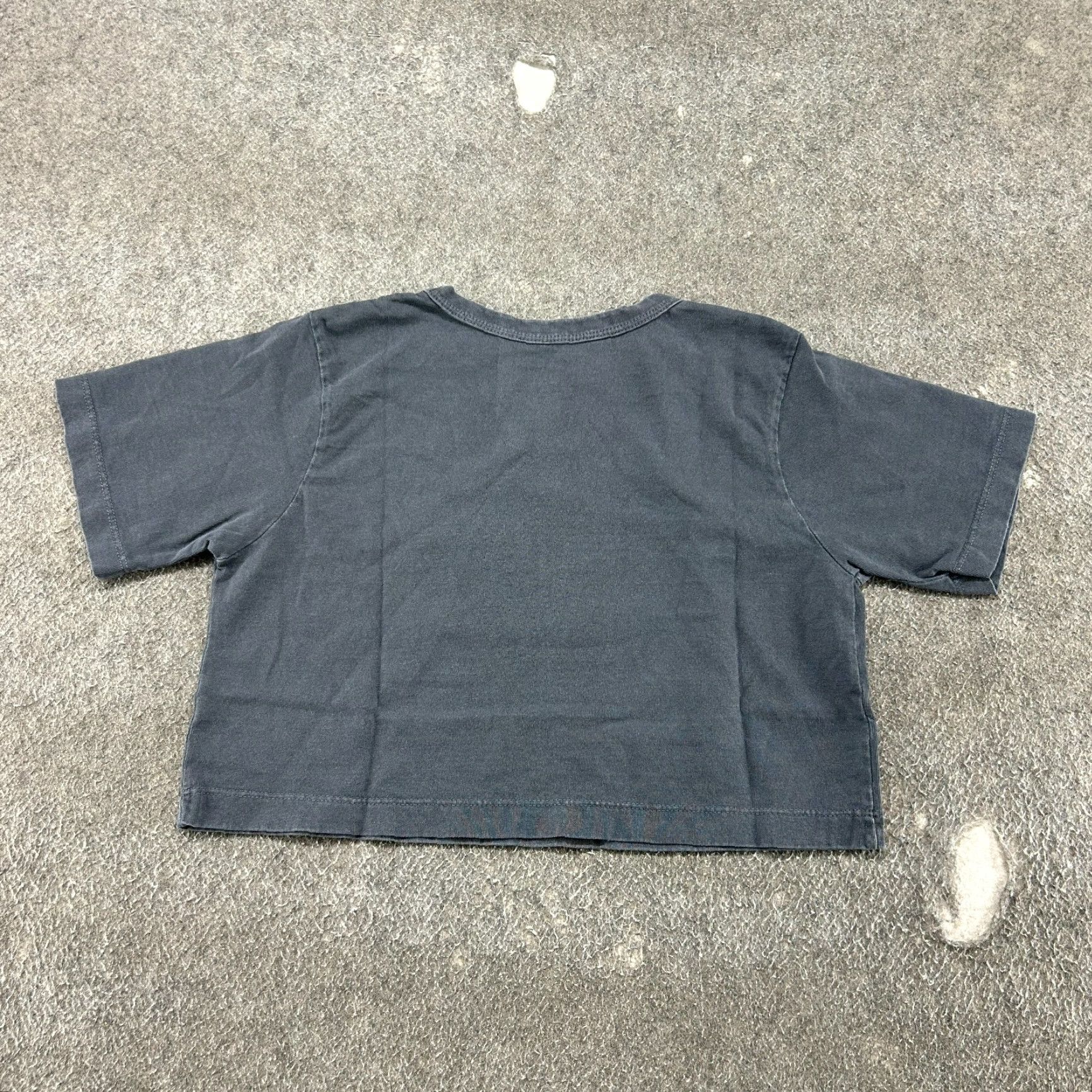 Vintage Revice Shirt Womens XS Gray Crew Neck Crop Top Cropped T-Shirt USA 90s? No. Size XS / US 0-2 / IT 36-38 - 3 Thumbnail