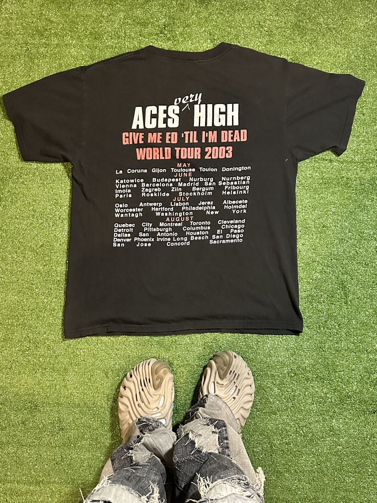 Band Tees × Vintage Vintage Iron Maiden Very Aces High Tour Tee Size US S / EU 44-46 / 1 - 2 Thumbnail