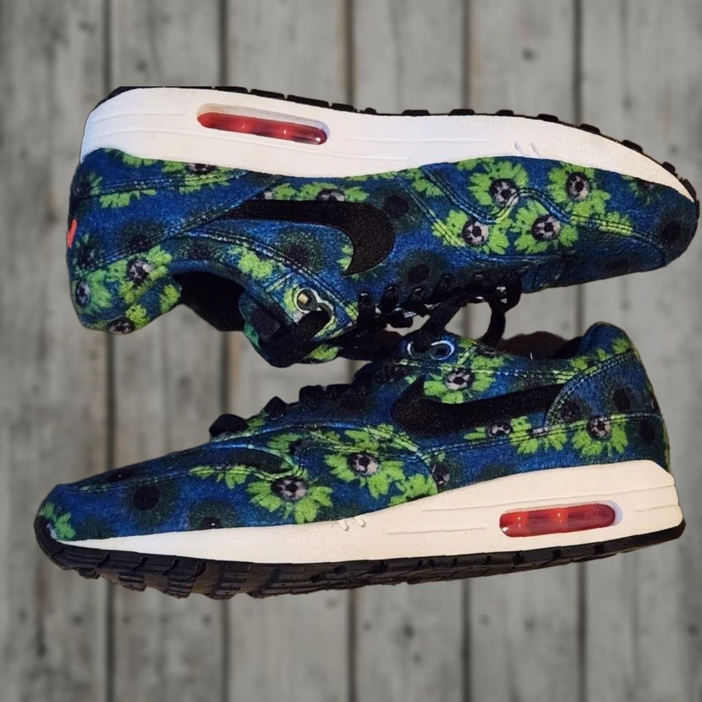Nike Nike Air Max 1 Premium SE 'Floral Mowabb' Fleece Men’s Size 10 858876-002 Color Blue 90s Floral Tropical Nike Sneaker Mens Size US M / EU 48-50 / 2 - 1 Thumbnail