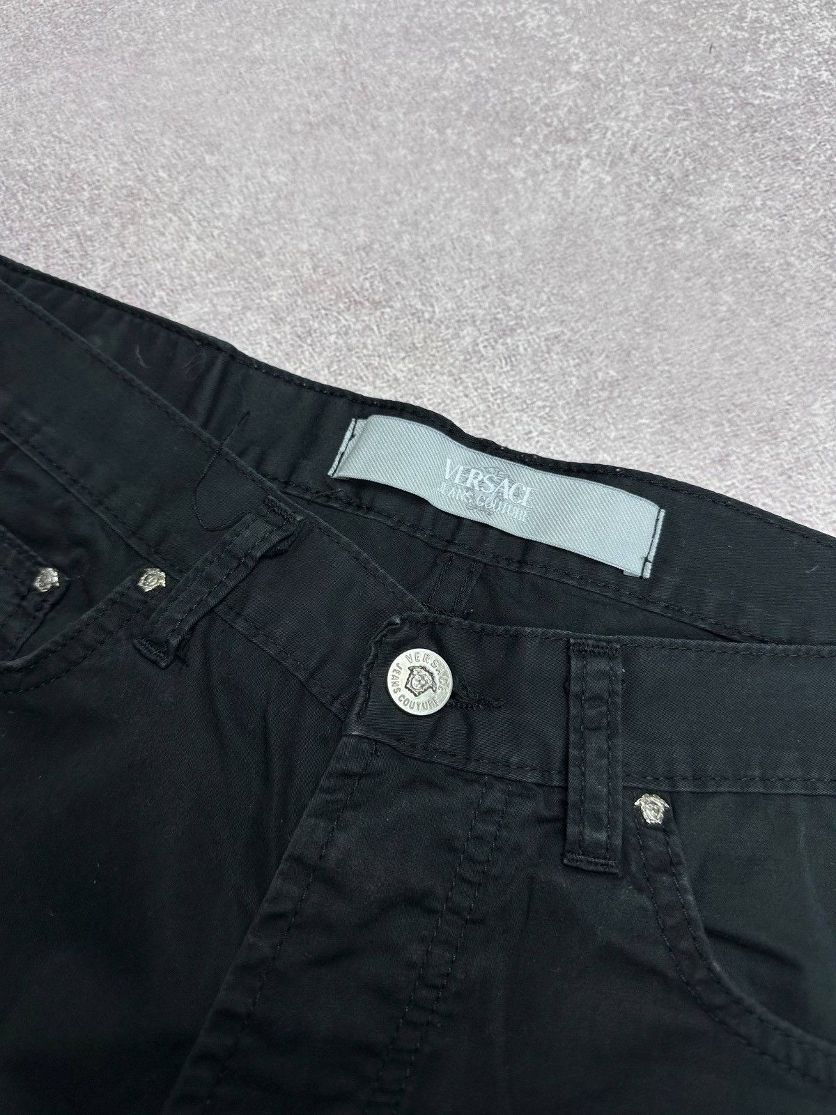 Versace Vintage Versace Medusa Black Baggy Jeans 34 Size US 34 / EU 50 - 6 Thumbnail