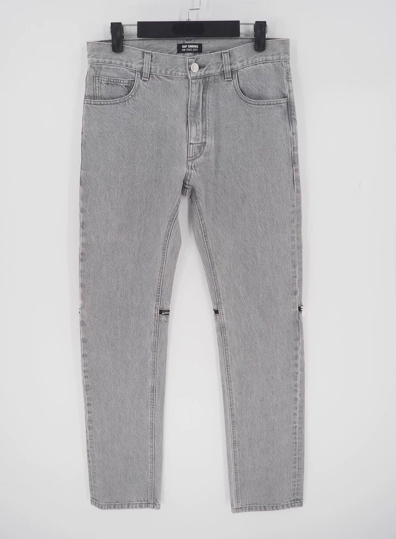 Raf Simons Raf simons Grey back zipper jeans Size US 29 - 1 Thumbnail
