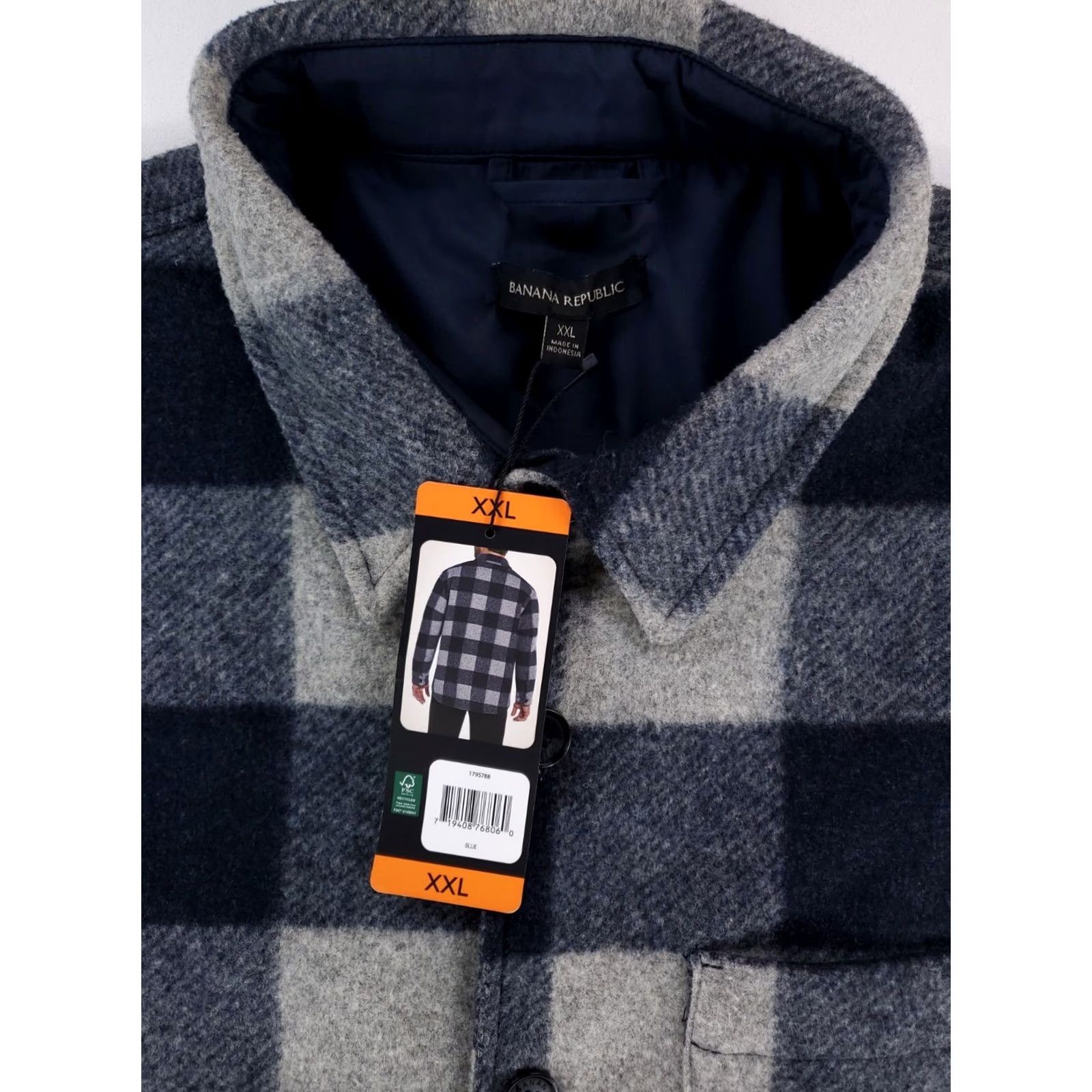 Banana Republic VINTAGE Banana Republic Heritage Shirt Jacket Blue Buffalo Check Mens XXL NWT Size US XXL / EU 58 / 5 - 2 Thumbnail