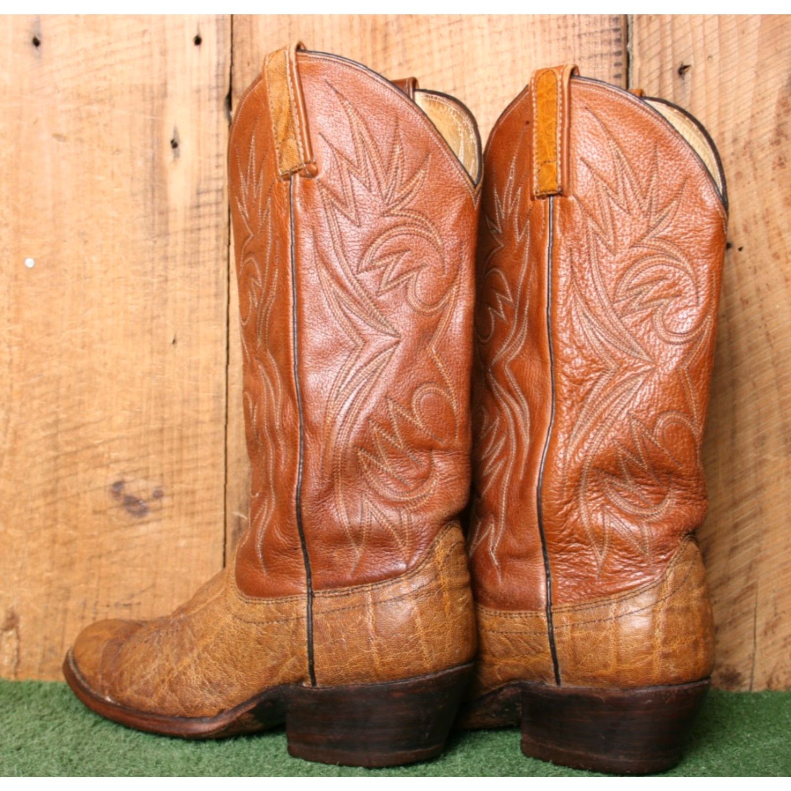 Dan Post VINTAGE DAN POST Two-Tone Leather Western Cowboy Boots Men's Sz. 9D Size US 9 / EU 42 - 3 Thumbnail