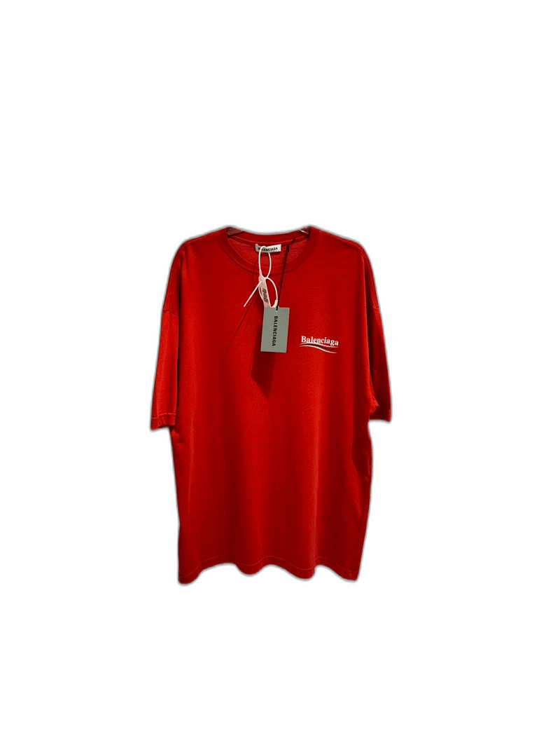 Balenciaga Balenciaga Red Coke Wave Logo Short Sleeve Size US S / EU 44-46 / 1 - 1 Thumbnail