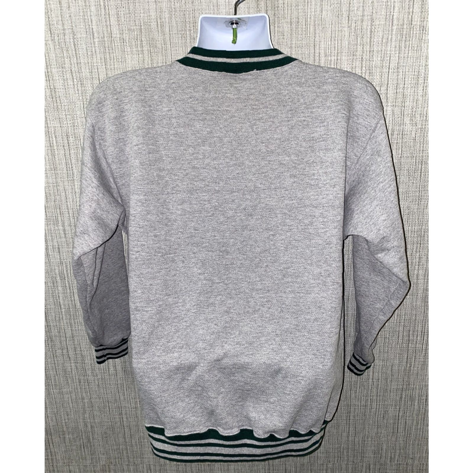 J Brand VTG Signal Sports Mens Gray/Green Sloan Brand Fleece Lined Sweatshirt Size M Size US M / EU 48-50 / 2 - 4 Thumbnail