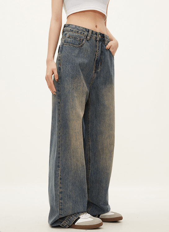 Japanese Brand × Jean Vintage distressed washed straight cleanfit loose jeans Size US 34 / EU 50 - 3 Thumbnail
