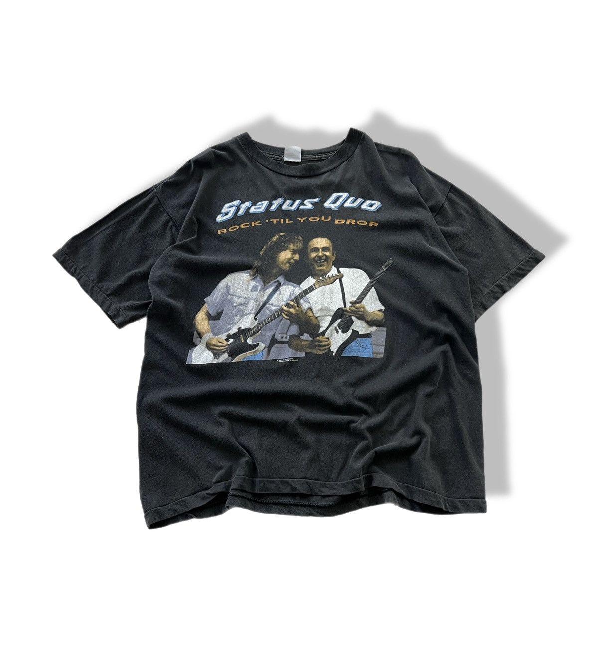 Band Tees Status Quo Vintage 1992 Rock'Til You Drop Rock Band Tour Size US XL / EU 56 / 4 - 1 Thumbnail
