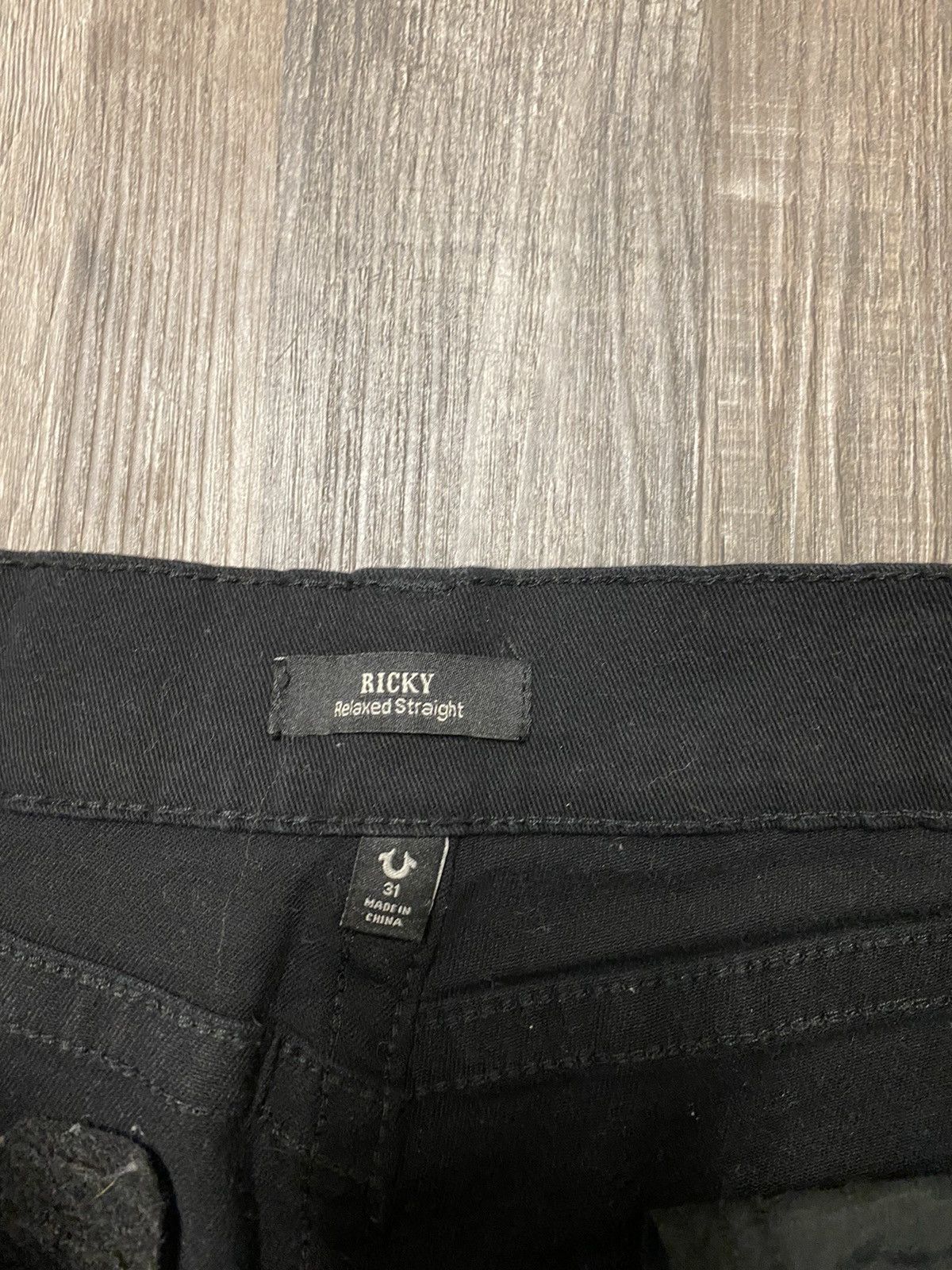 True Religion True Religion Ricky Relaxed Straight Black Denim Jeans Y2K Size US 34 / EU 50 - 7 Thumbnail