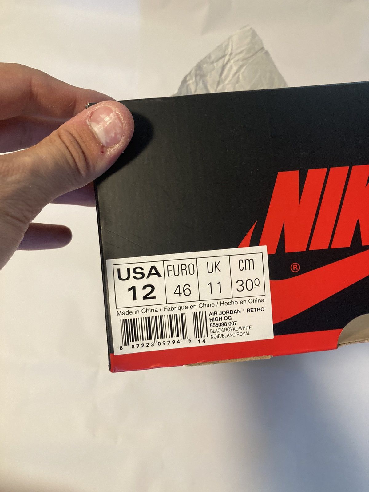 Jordan Brand Jordan 1 High Royal 2017 Size US 12 / EU 45 - 14 Thumbnail