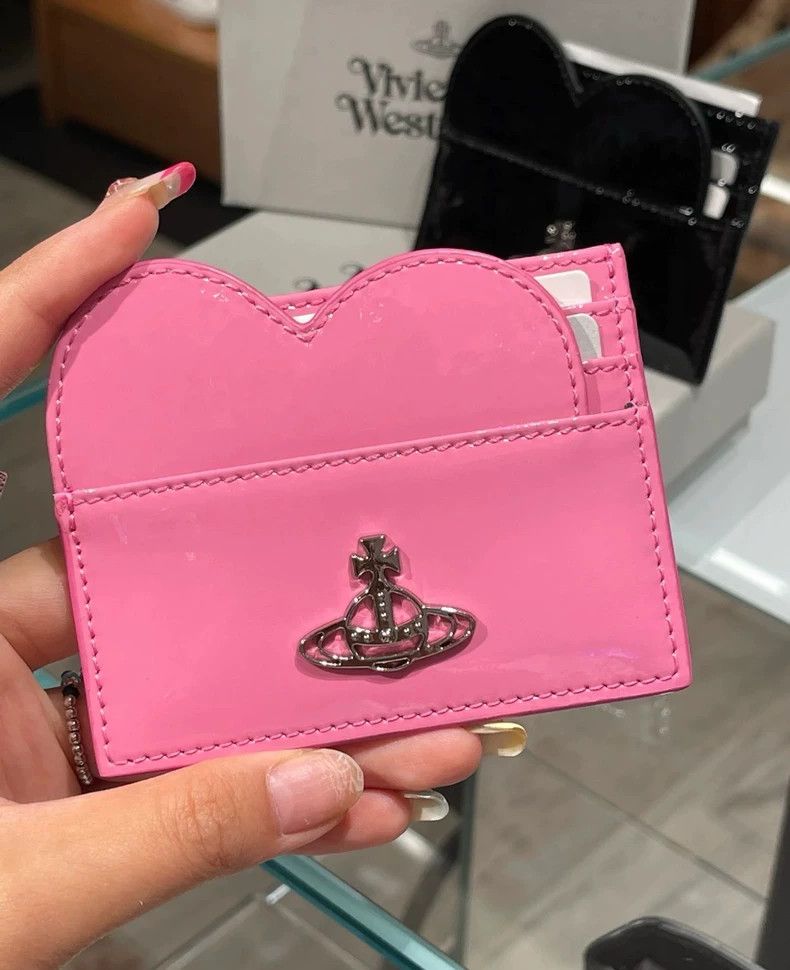 Vivienne Westwood Vivienne Westwood Pink card case with pink love