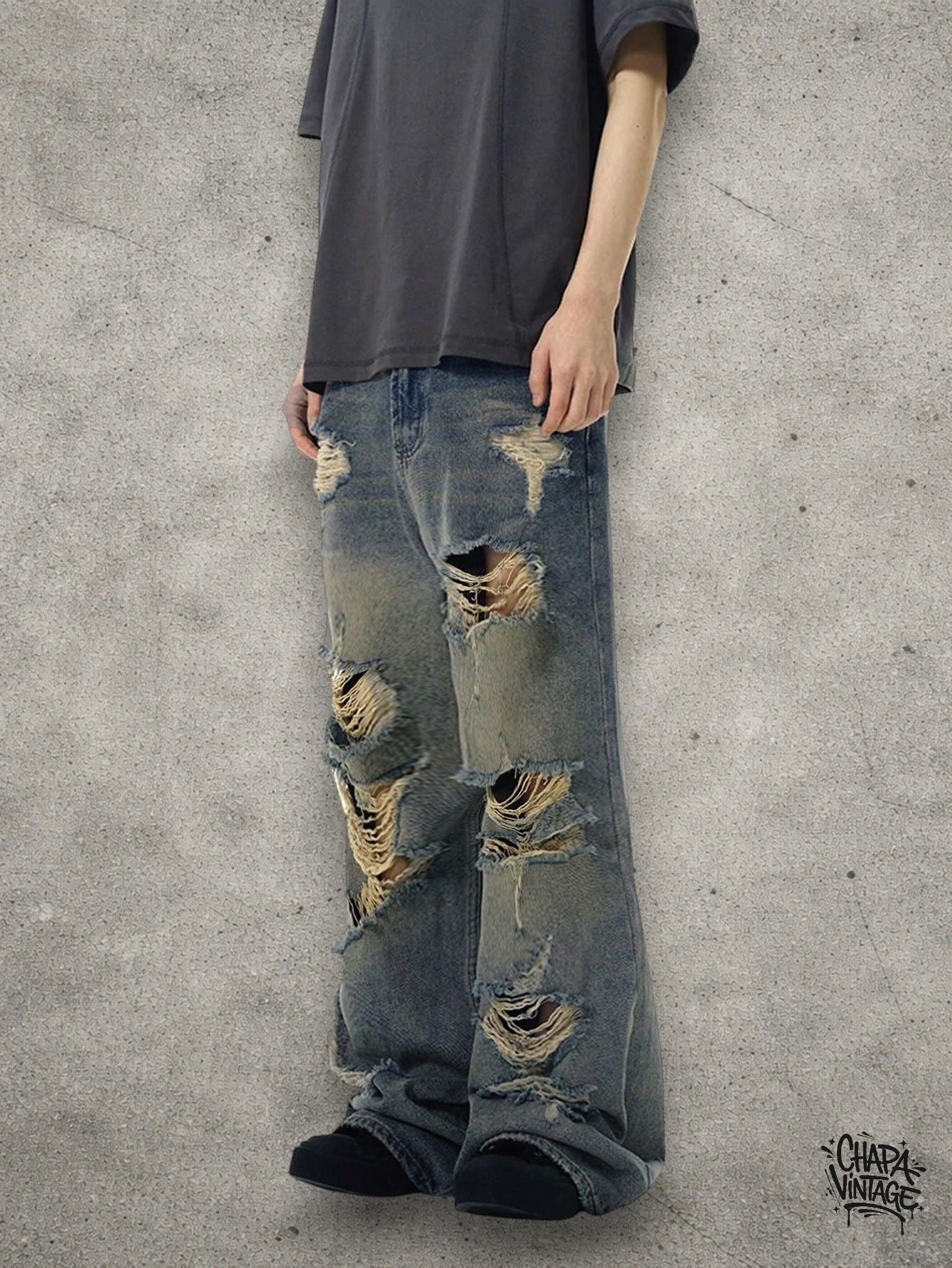 Japanese Brand Distressed opium jeans Size US 32 / EU 48 - 4 Thumbnail
