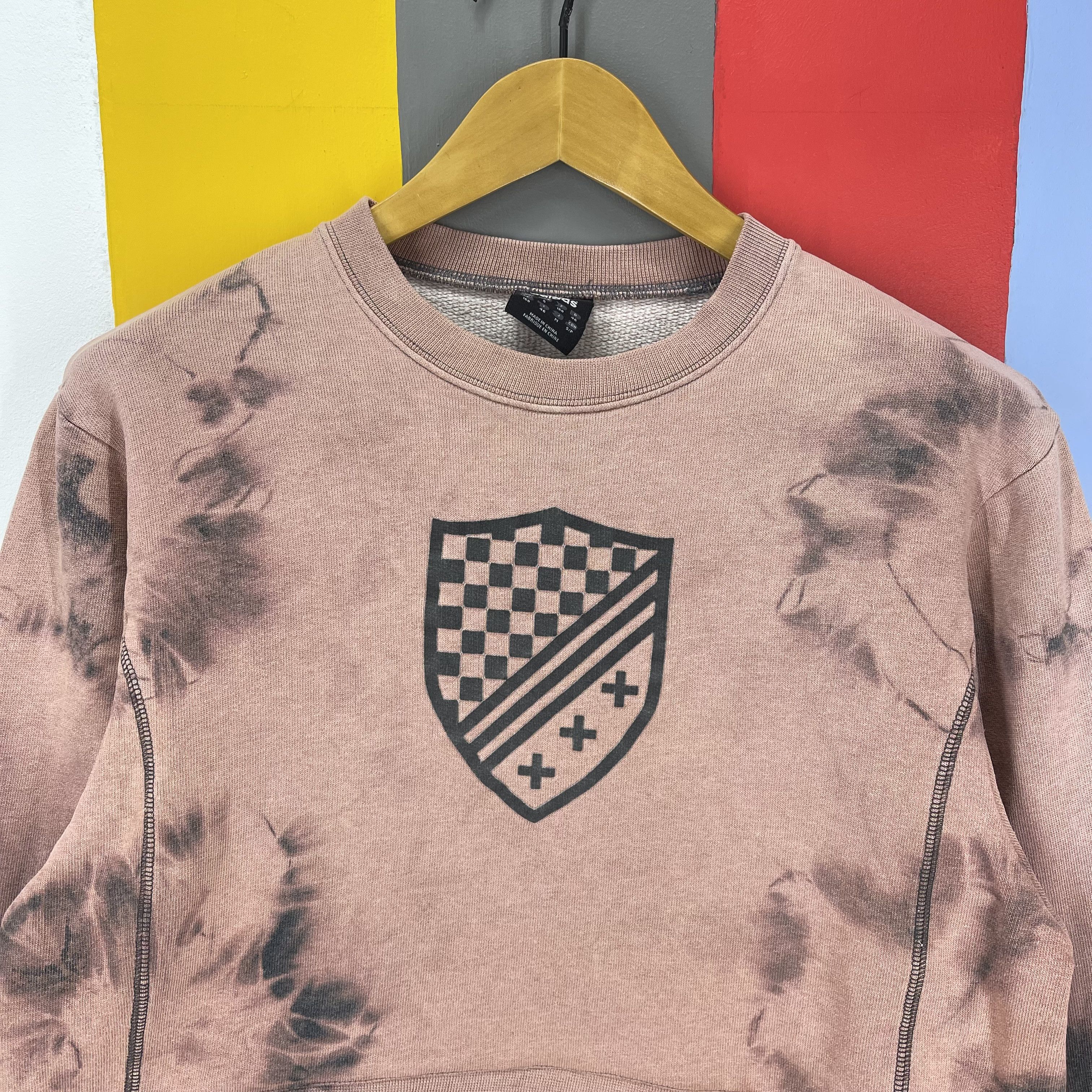 Adidas ADIDAS THREE STRIPE Crop Sweatshirt Acid Wash #1268/AR Size S / US 4 / IT 40 - 2 Thumbnail