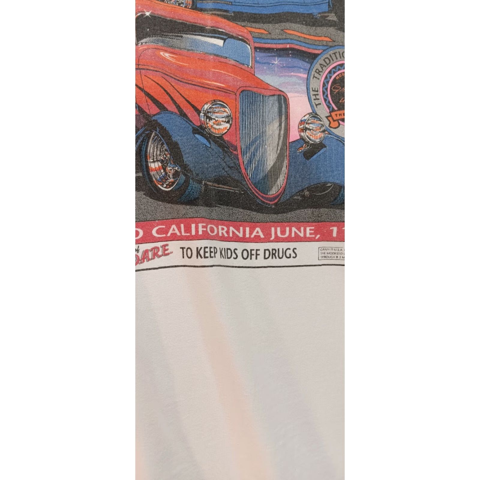 Hanes VINTAGE Graffiti USA 1994 Modesto CA Tee Shirt XL White Hanes Short Sleeve Graphic Tee Mens Size US XL / EU 56 / 4 - 4 Thumbnail