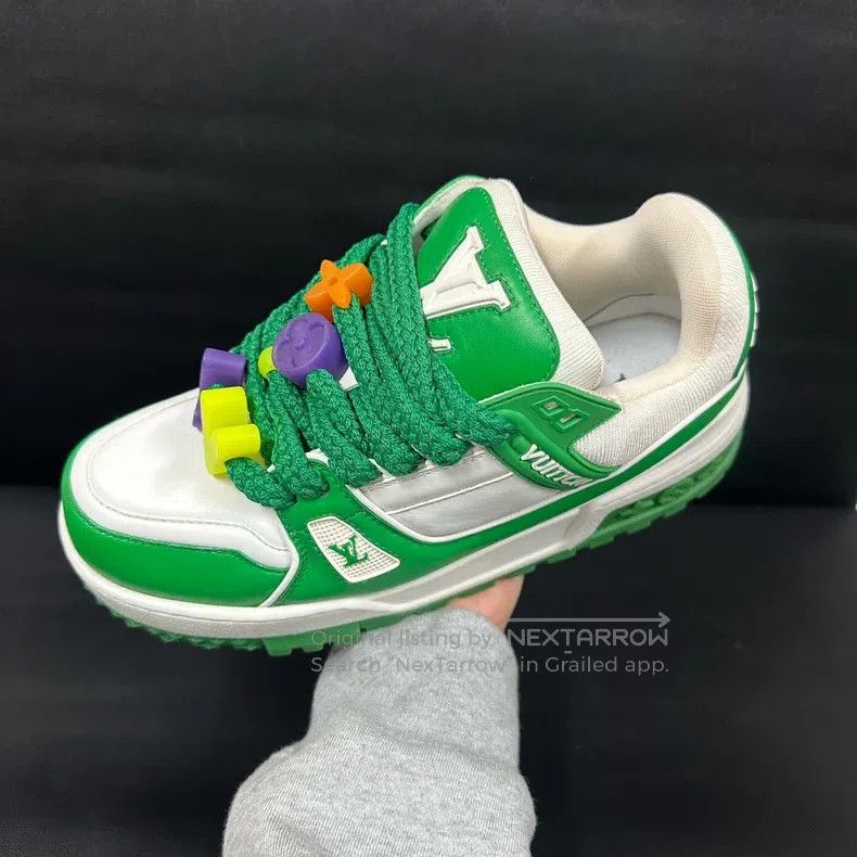 Louis Vuitton Louis Vuitton Xiaopangding White and Green Board Shoes Size US 6.5 / EU 39-40 - 8 Thumbnail