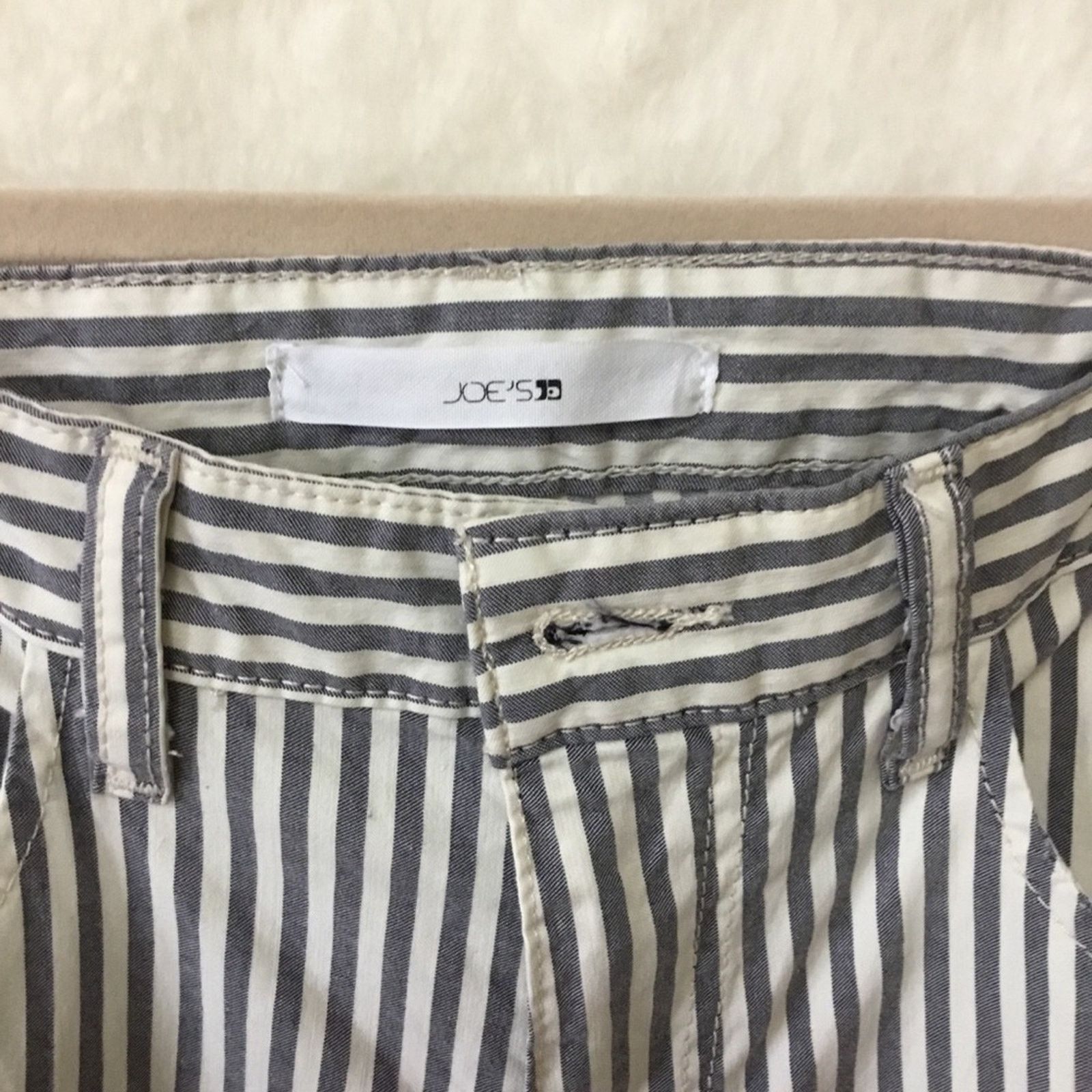 Joe's Joe's Jeans Blue & White Slim Fit Striped Skinny Jeans Size 27" / US 4 / IT 40 - 2 Thumbnail