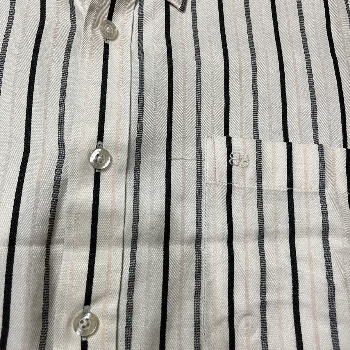 Balenciaga Balenciaga Three-color stripes button shirt Size US L / EU 52-54 / 3 - 4 Thumbnail