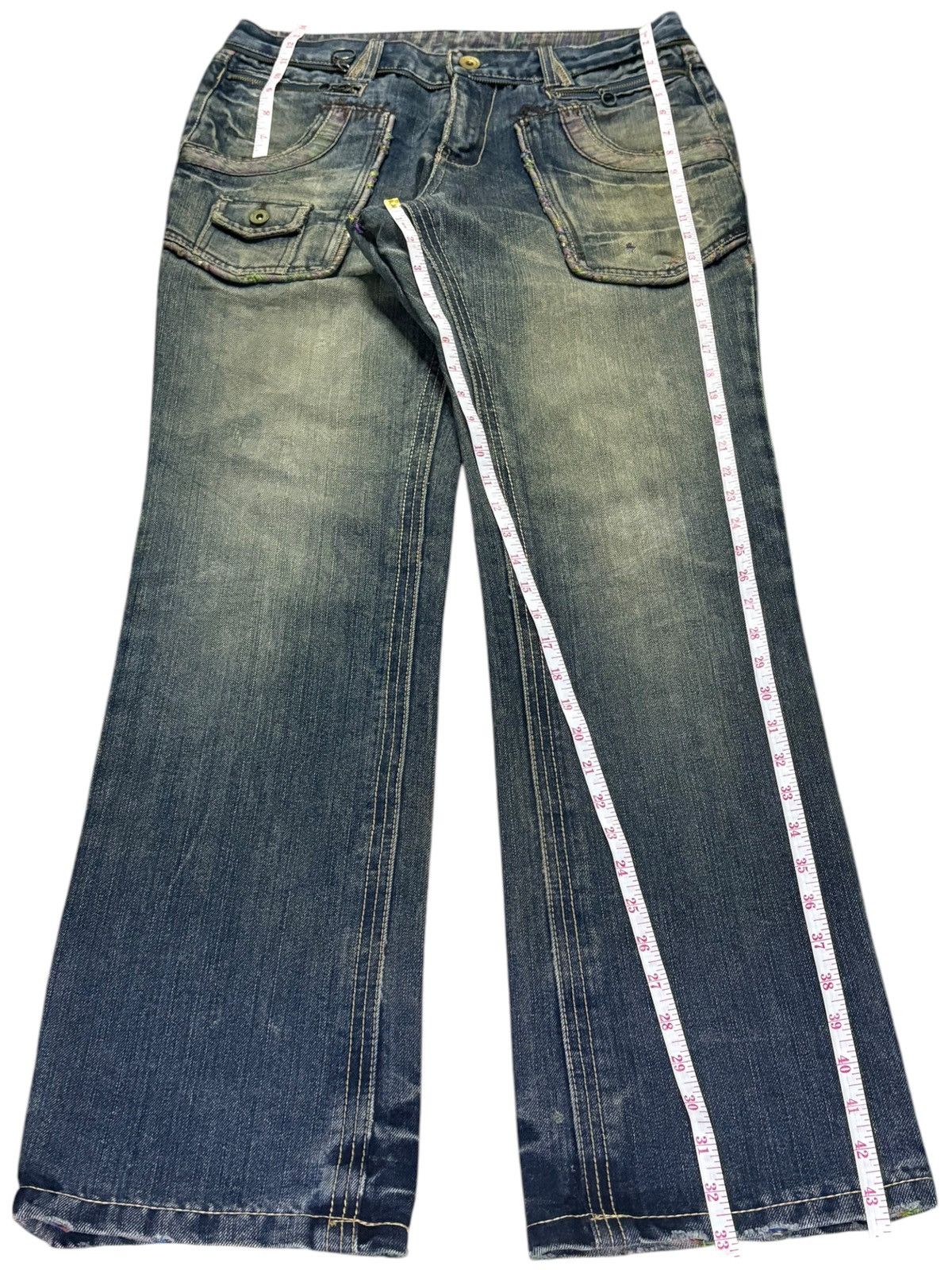 Japanese Brand Vintage Japanese Brand Mud Wash Distressed Baggy Jeans Size US 33 - 15 Thumbnail
