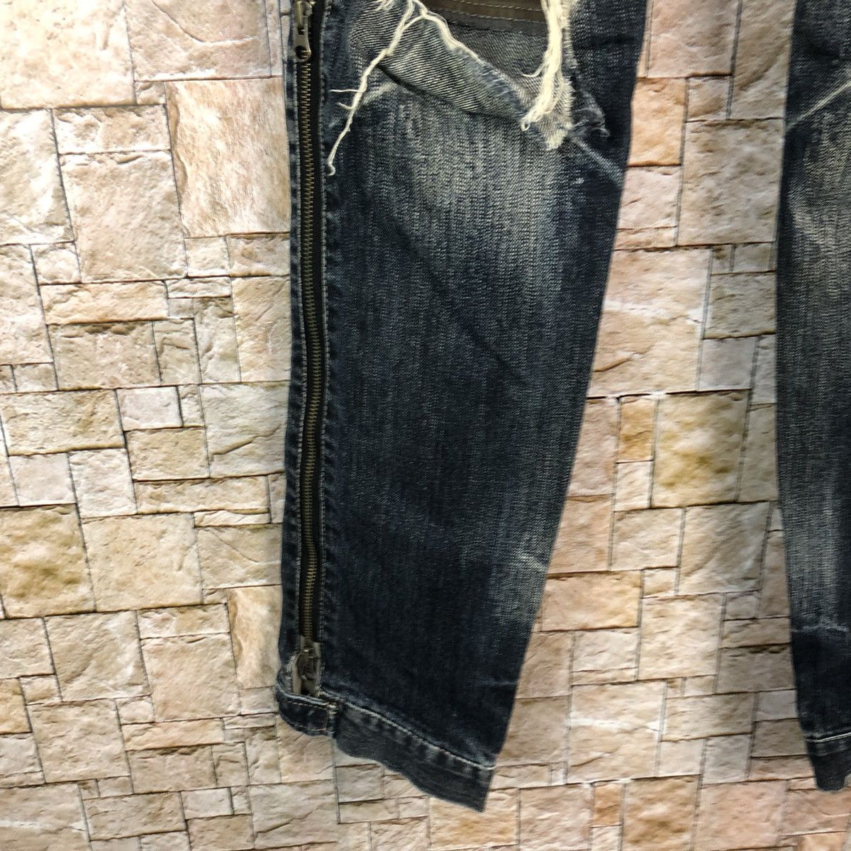 PPFM PPFM Blue Distressed ripped punk Denim Pants #A1040 Size US 33 - 12 Thumbnail