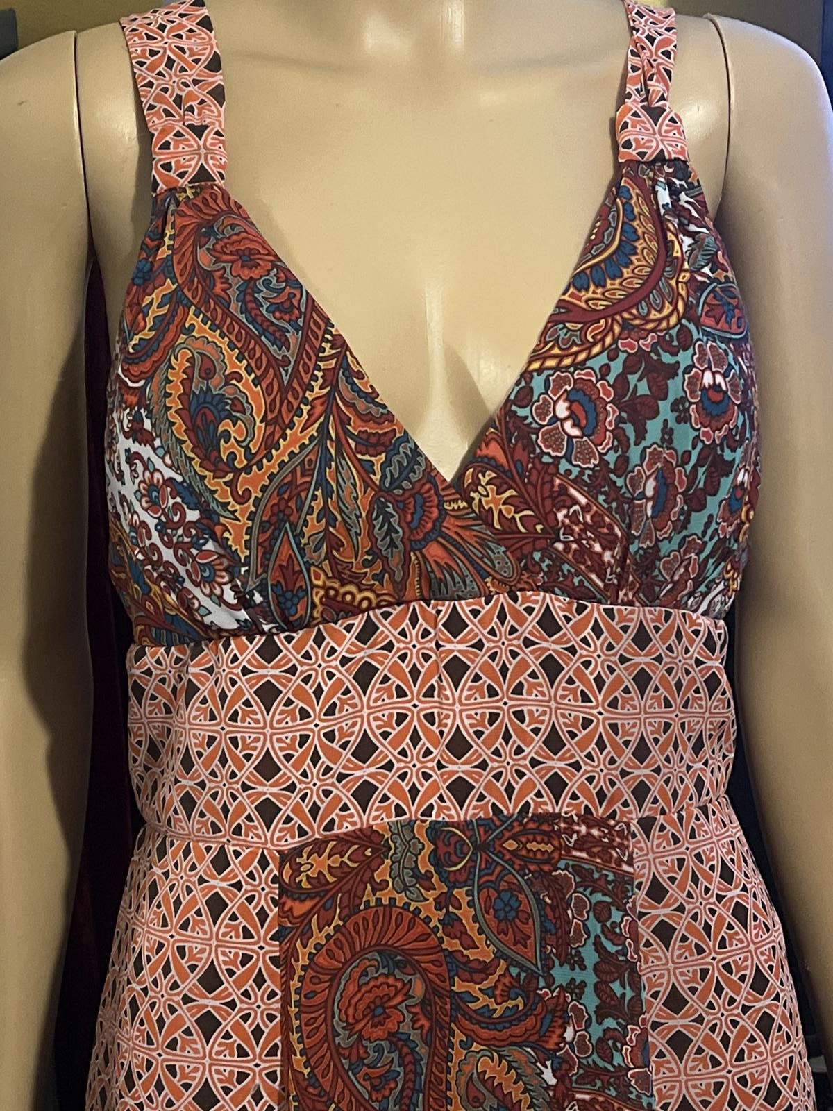Other Women's Bohemian Style Maxi Dress with Paisley Geometric L Size L / US 10 / IT 46 - 3 Thumbnail